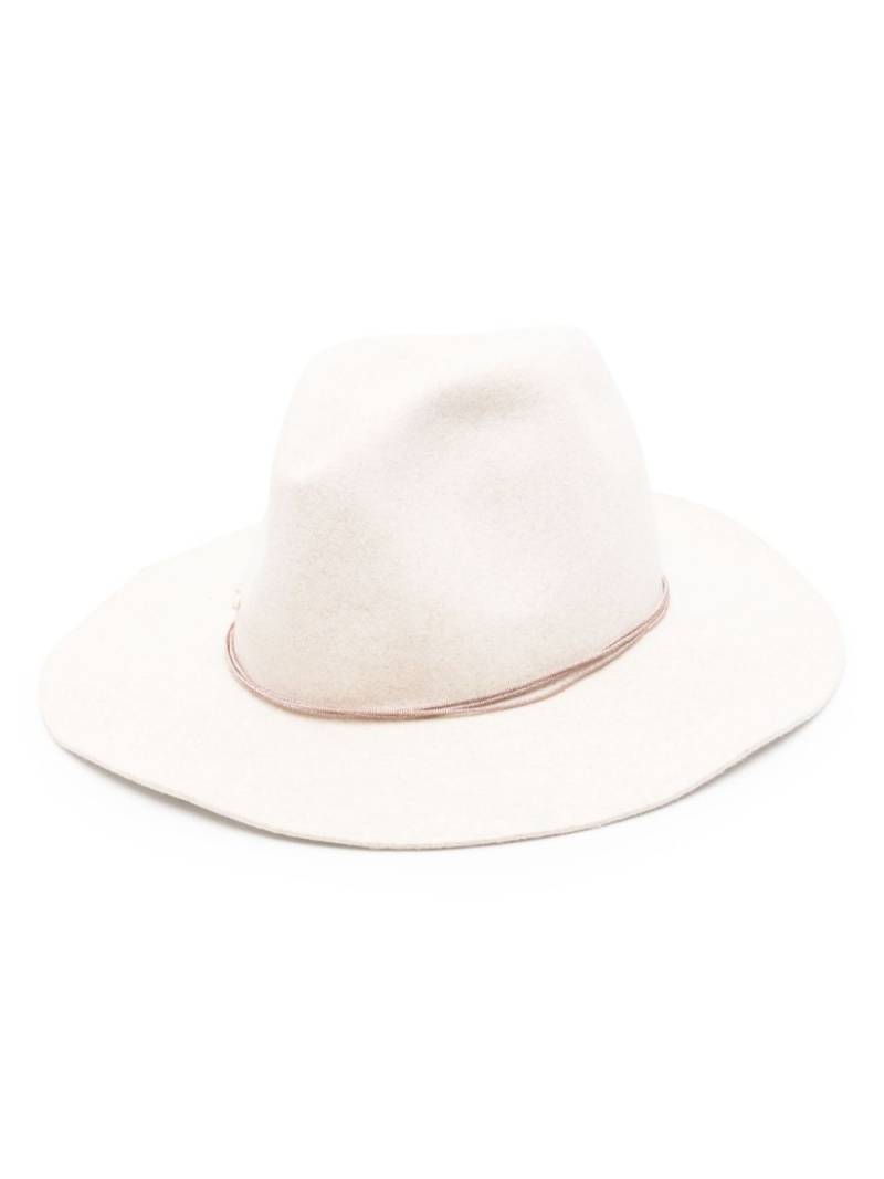 Borsalino felted fedora hat - Neutrals von Borsalino