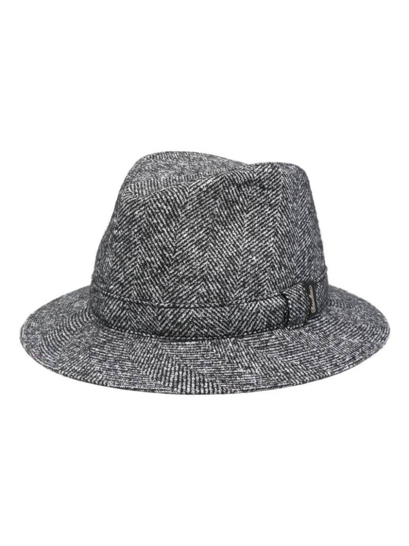 Borsalino herringbone hat - Black von Borsalino