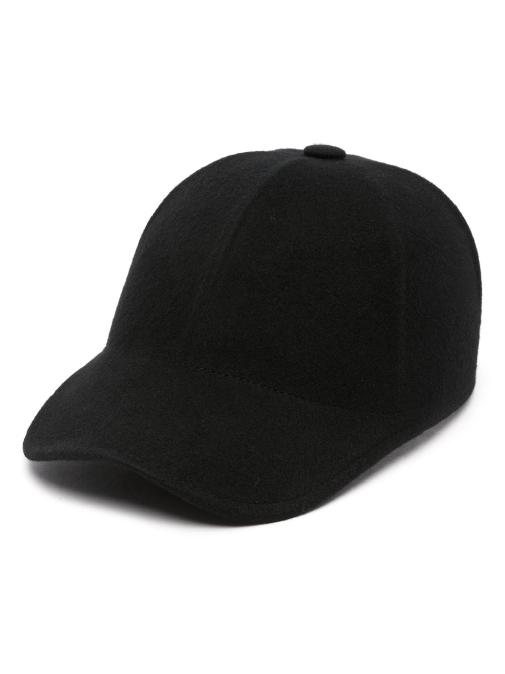 Borsalino logo-strap wool baseball cap - Black von Borsalino