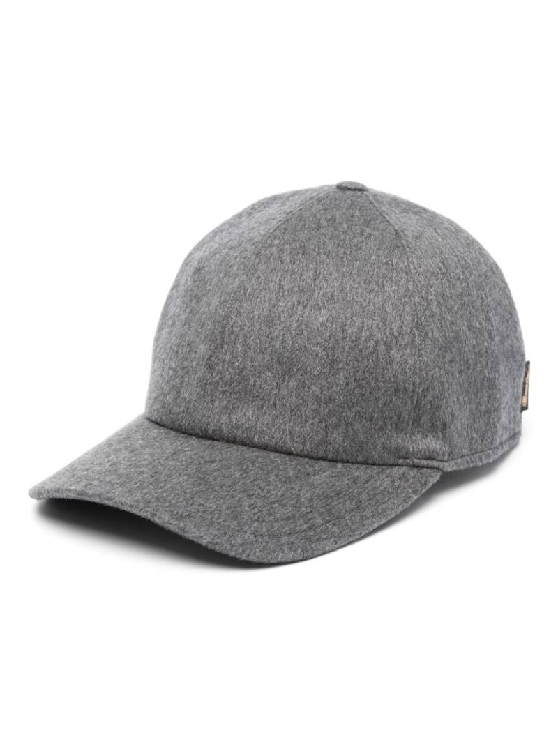 Borsalino touch-strap cashmere cap - Grey von Borsalino