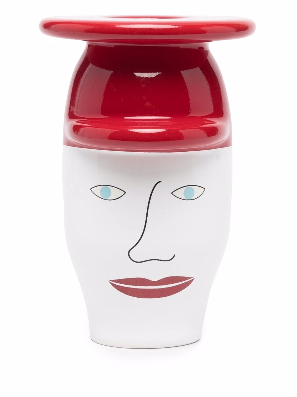 Bosa face-print ceramic candle holder - Red von Bosa