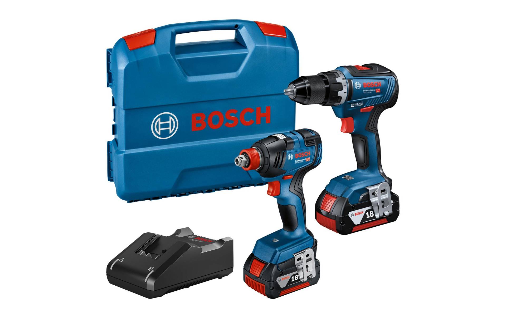 Bosch Professional Akku-Schlagschrauber »GDX 18 V-200 + GSR 18 V-55« von Bosch Professional