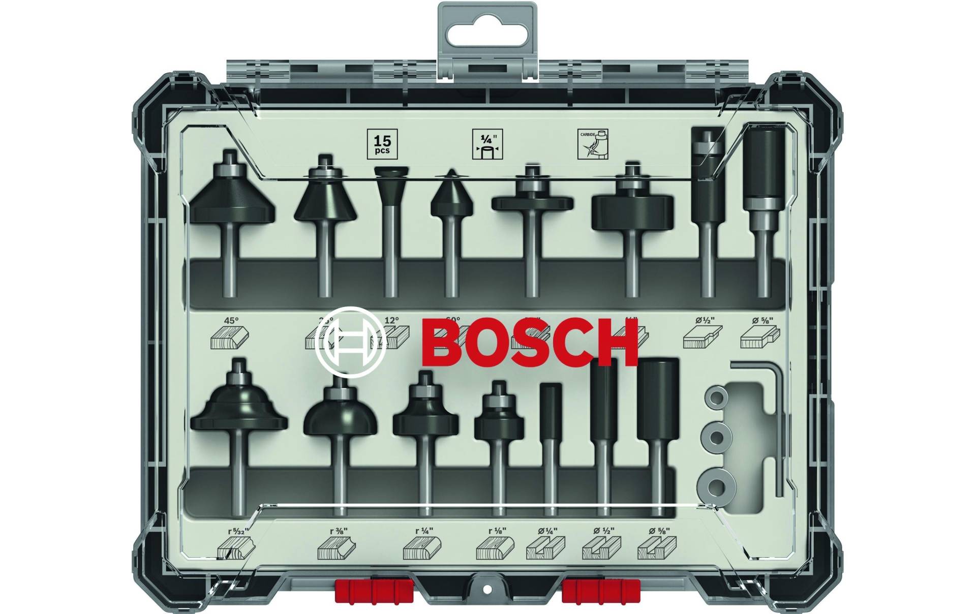 Bosch Professional Fräser-Set »1/4-S« von Bosch Professional