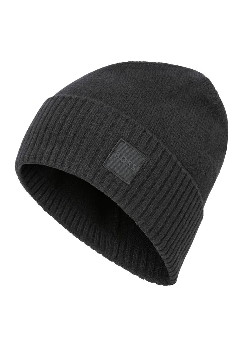 BOSS ORANGE Beanie »Akaio_R_Hat«, Ton in Ton Logo-Badge von Boss Orange