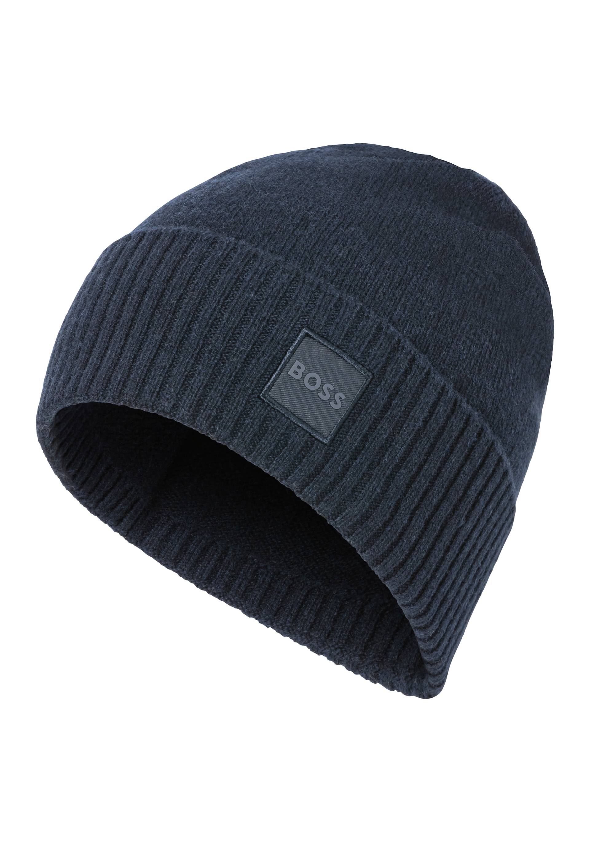 BOSS ORANGE Beanie »Akaio_R_Hat«, Ton in Ton Logo-Badge von Boss Orange