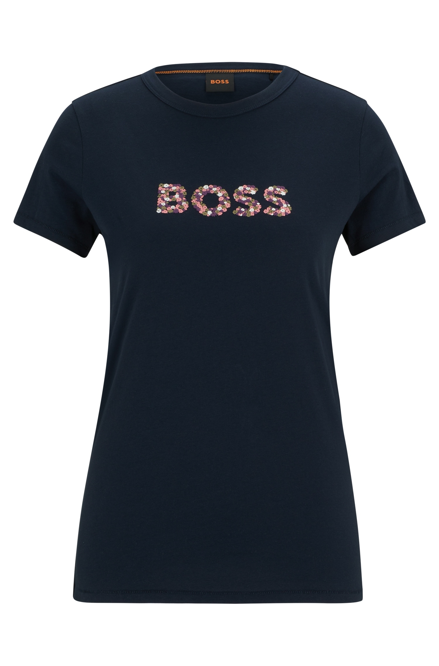 BOSS ORANGE T-Shirt »C_Elogo_print6«, mit BOSS Logoschriftzug mit Mille Fleur Print von Boss Orange