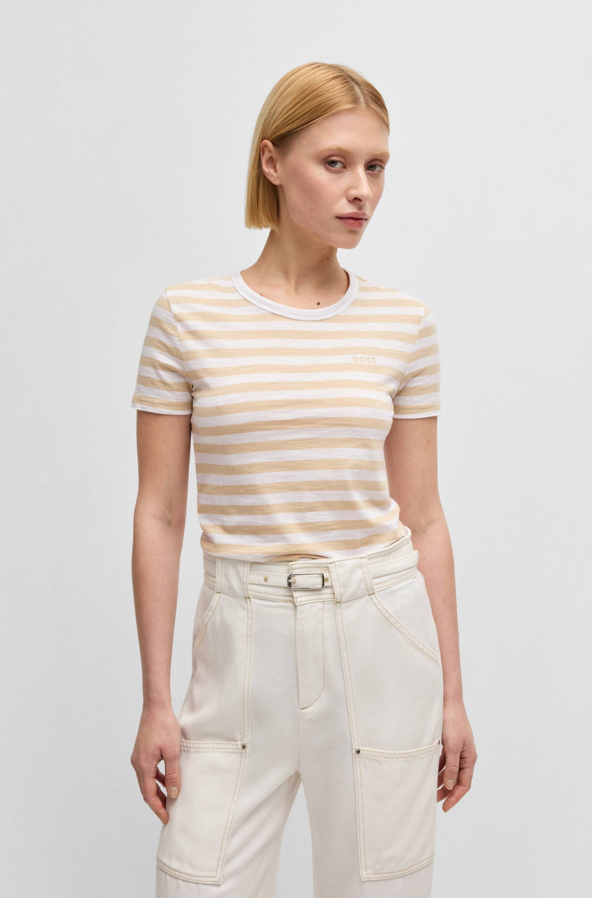 BOSS ORANGE T-Shirt »C_Esla_Striped«, Premium Damenmode, im gestreiften Design BOSS ORANGE T-Shirt »C_Esla_Striped«, Premium Damenmode, im gestreiften Design von Boss Orange