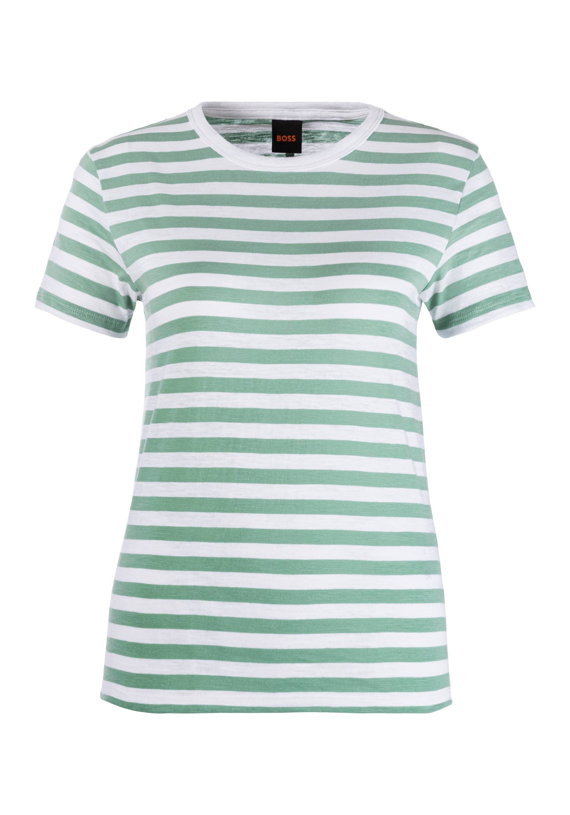 BOSS ORANGE T-Shirt »C_Esla_Striped Premium Damenmode«, im gestreiften Design von Boss Orange