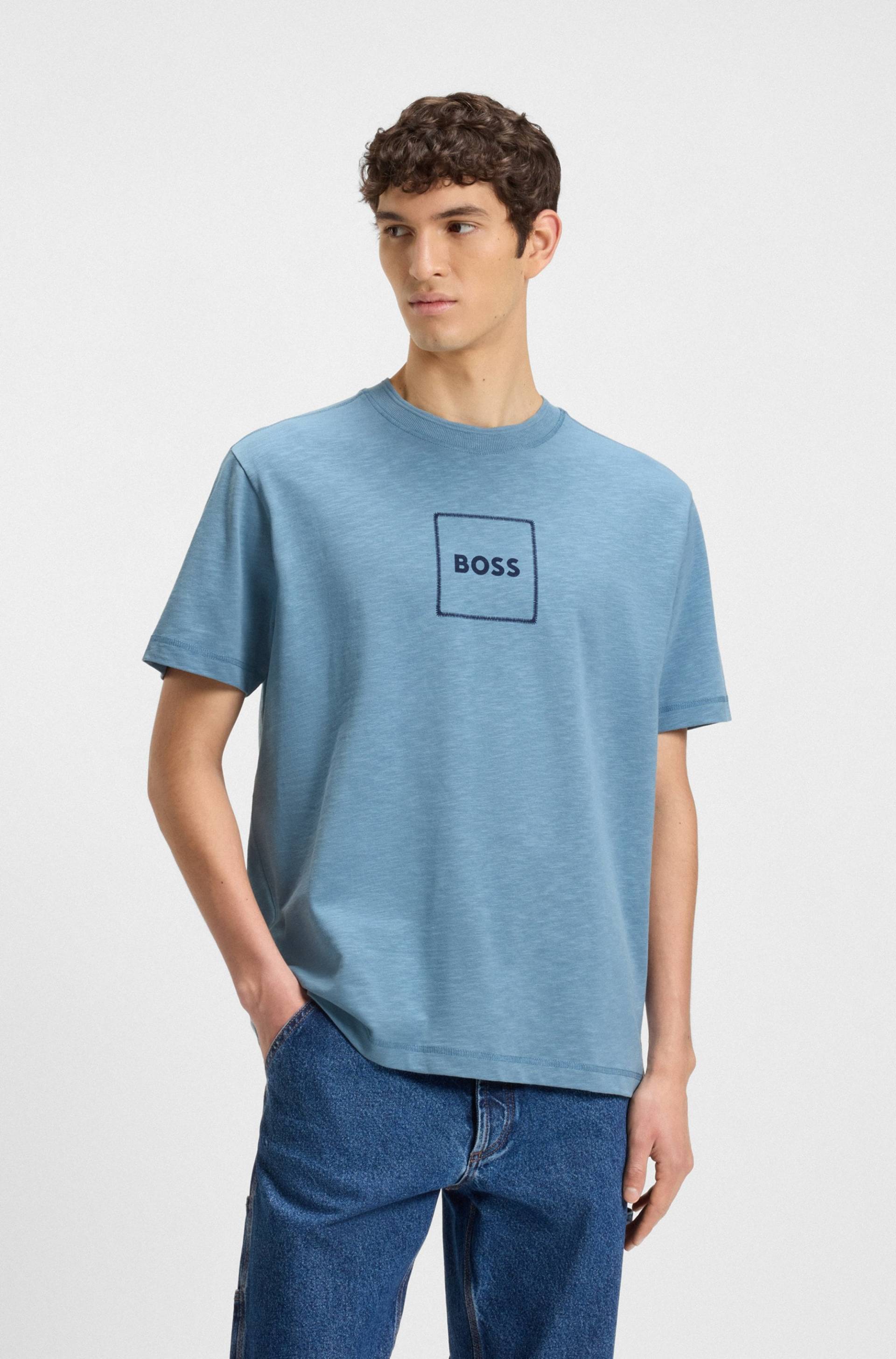 BOSS ORANGE T-Shirt »Te_linenlogo«, mit BOSS Schriftzug von Boss Orange