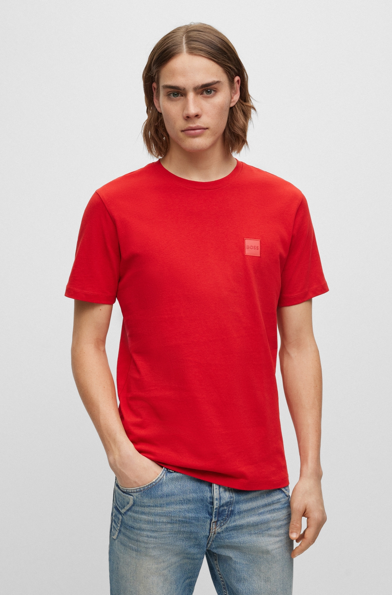 BOSS ORANGE T-Shirt, mit BOSS-Stickerei auf der Brust von Boss Orange