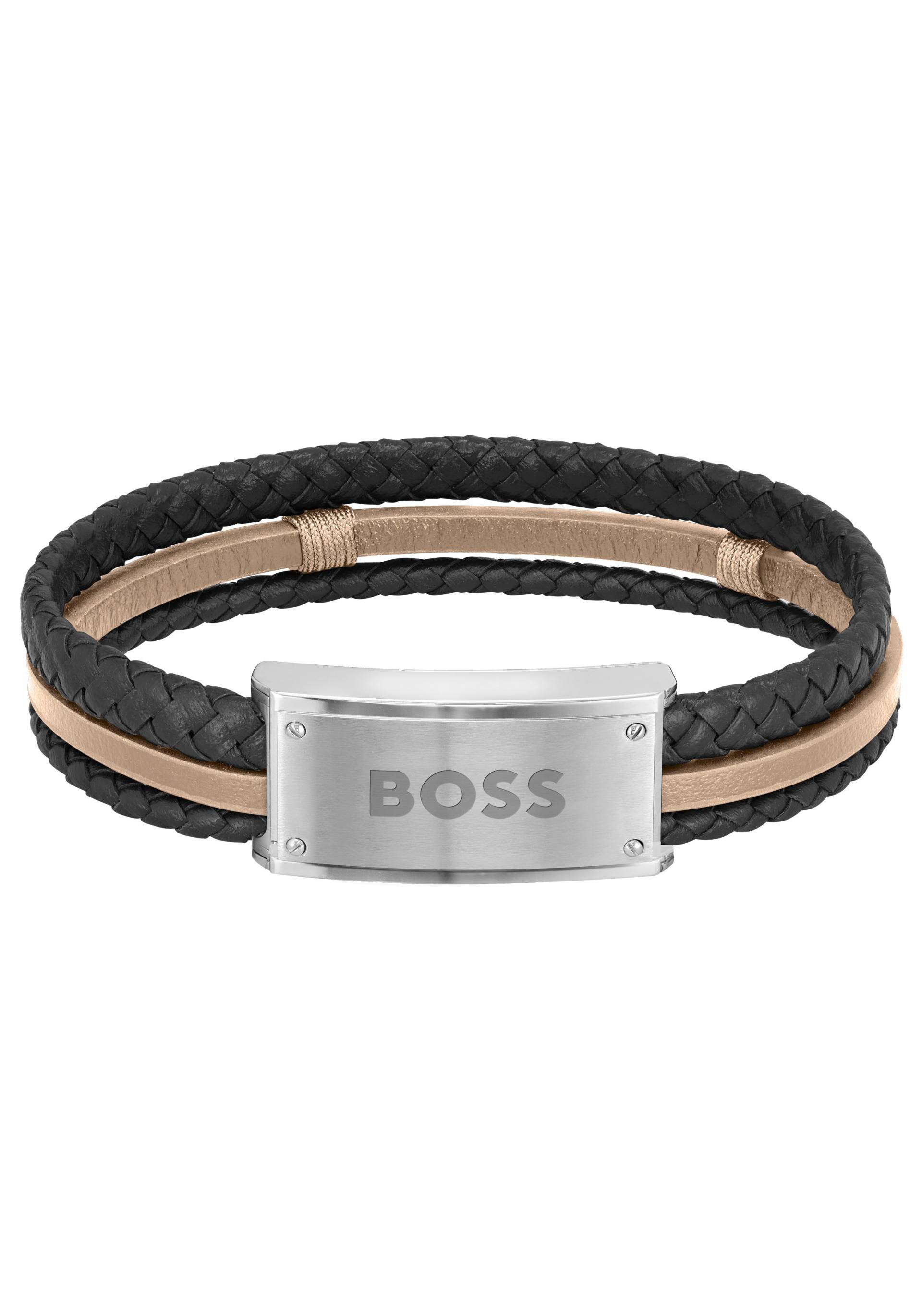 BOSS Armband »Schmuck Edelstahl Armschmuck Lederarmband GALEN« BOSS Armband »Schmuck Edelstahl Armschmuck Lederarmband GALEN« von Boss