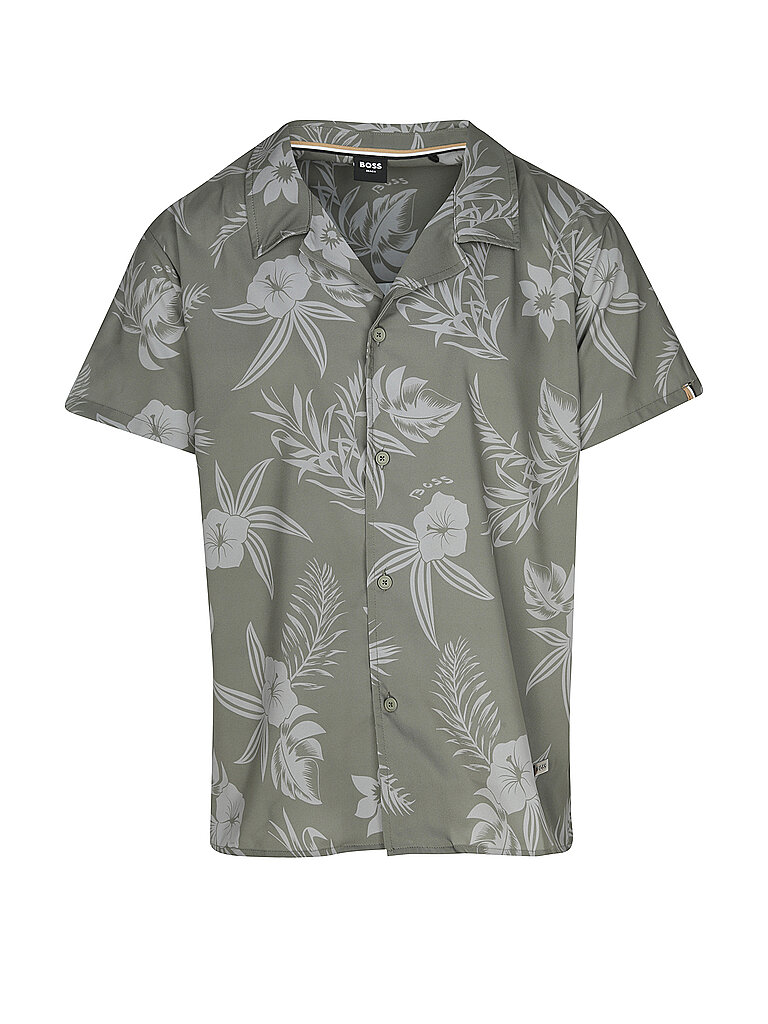 BOSS Badeshirt  olive | L von Boss