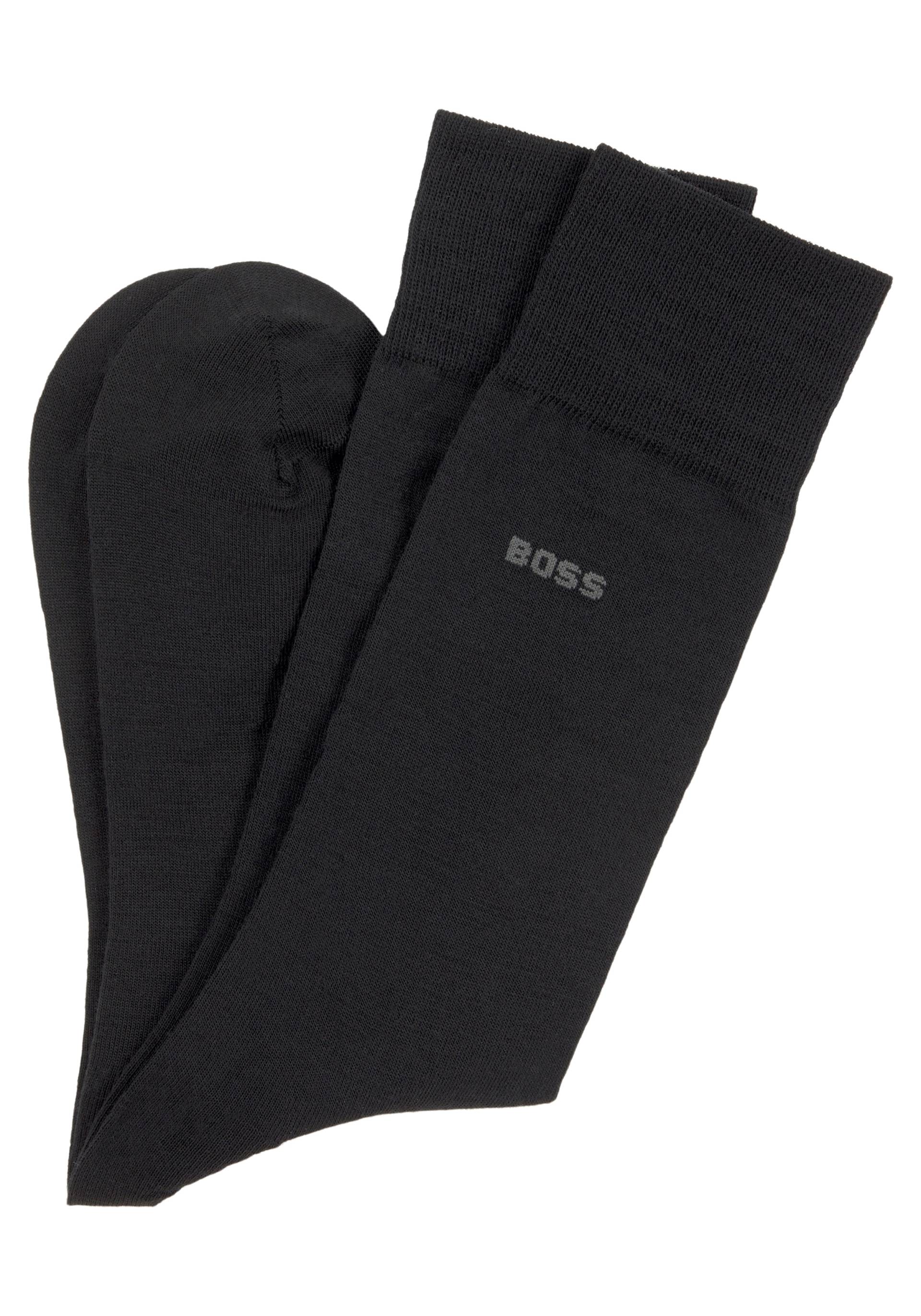 BOSS Basicsocken »John RS Uni«, mit eingesticktem Logoschriftzug von Boss