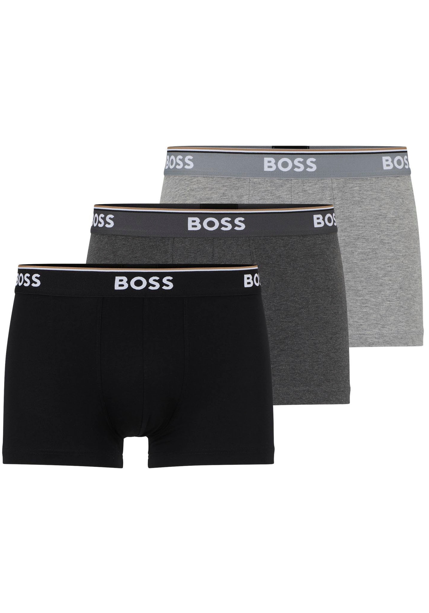 BOSS Boxer, (Packung, 3 St., 3er-Pack), mit BOSS Schriftzug auf dem Bund von Boss