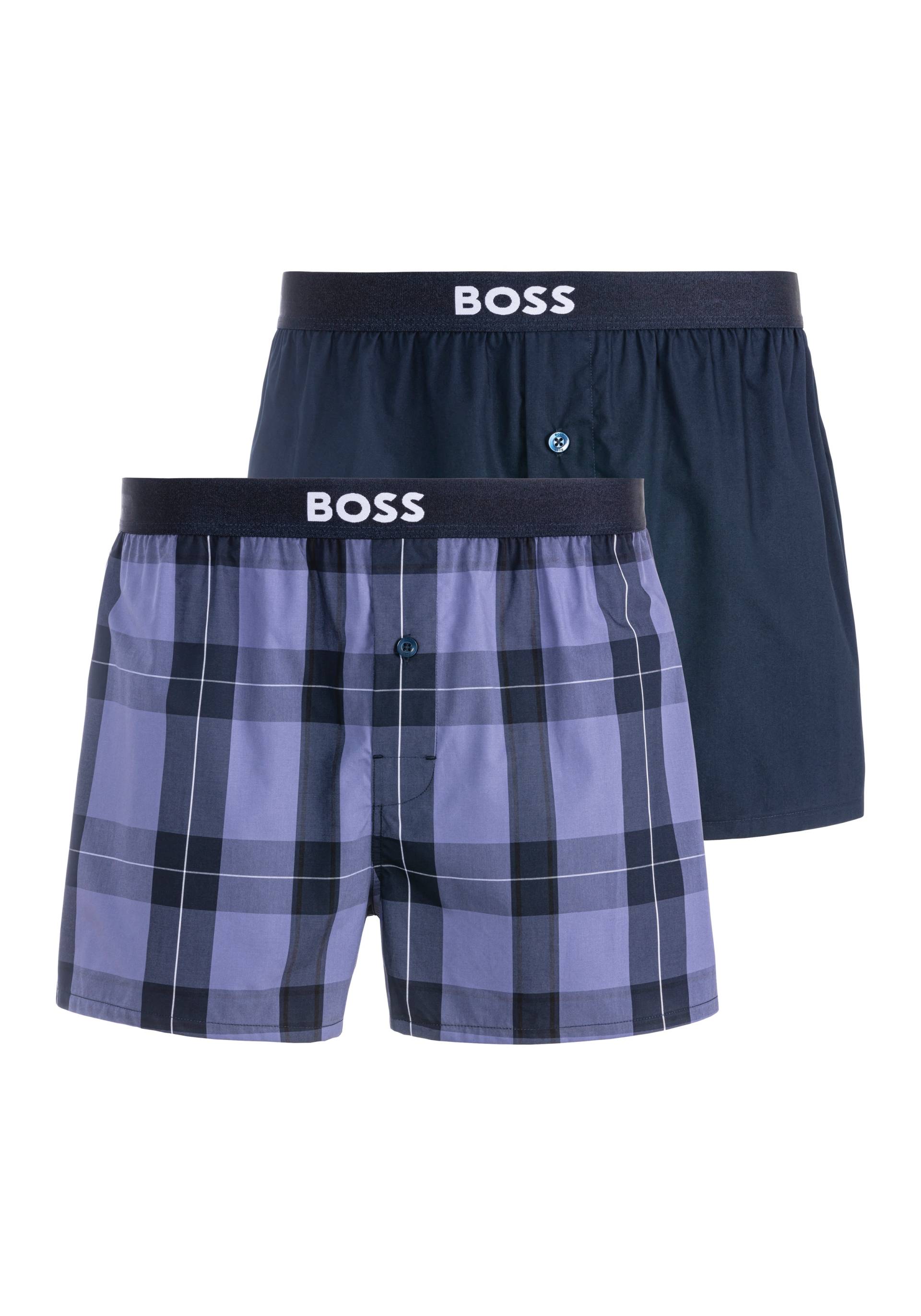 BOSS Boxershorts »2P Boxer Shorts EW 10251193 01«, (Packung, 2 St., 2er), mit BOSS Schriftzug auf dem Bund von Boss