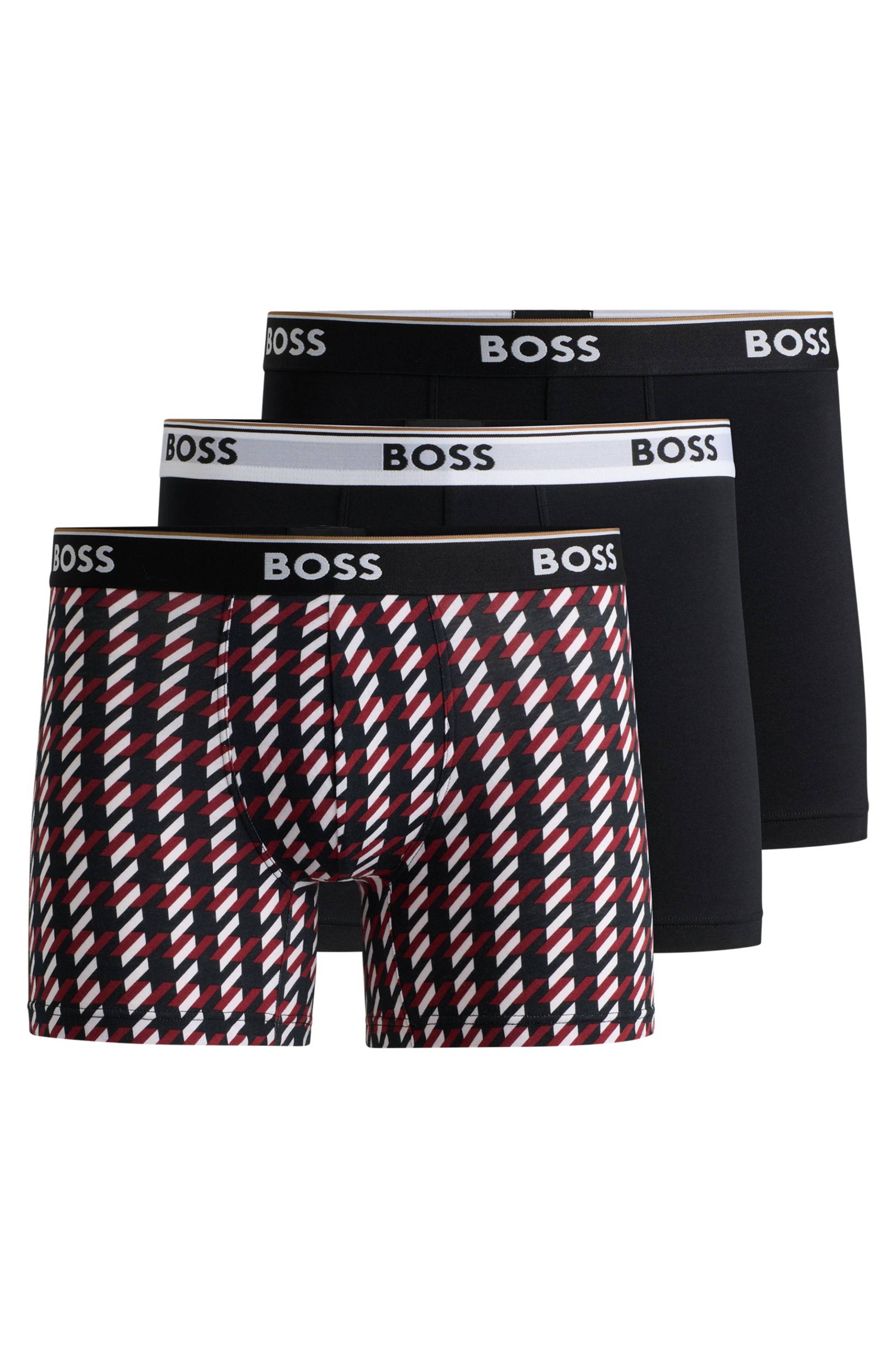 BOSS Boxershorts »BoxerBr 3P Pow«, (3), mit angesetztem Bund von Boss