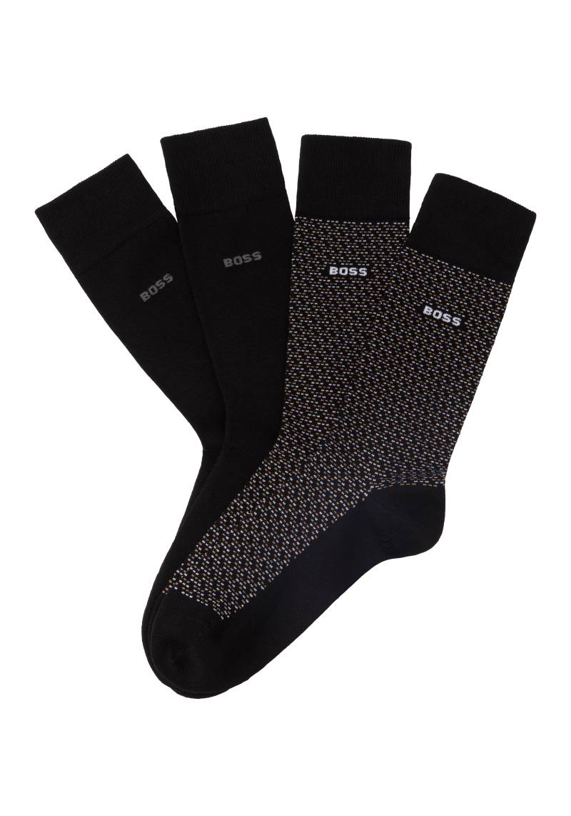 BOSS Businesssocken »2P RS Minipattern CC«, (Packung, 2 Paar, 2er), mit Logoschriftzug von Boss