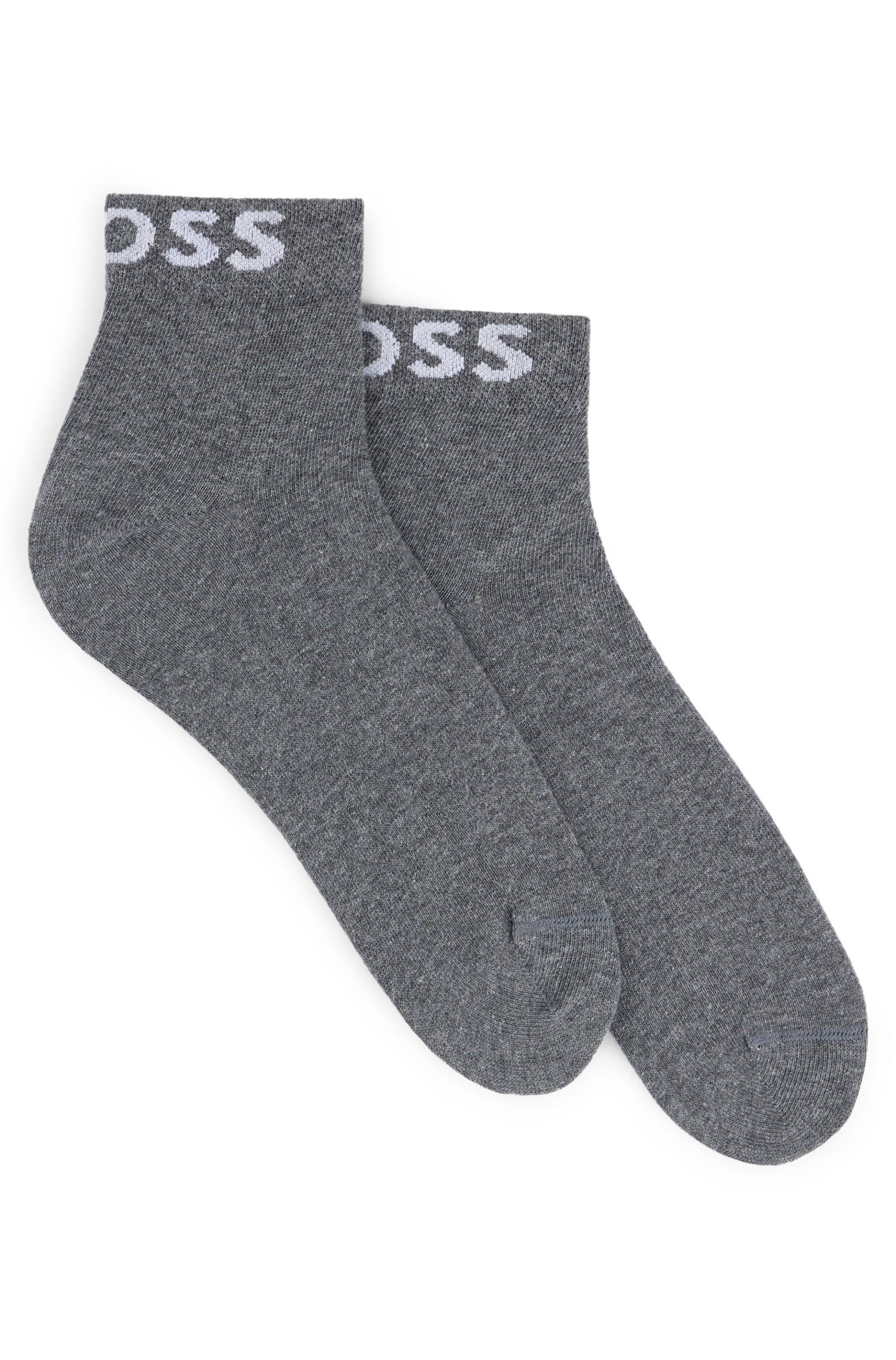 BOSS Freizeitsocken »2P SH Logo CC W«, (Packung, 2 Paar, 2er), mit eingestricktem BOSS Logoschriftzug von Boss