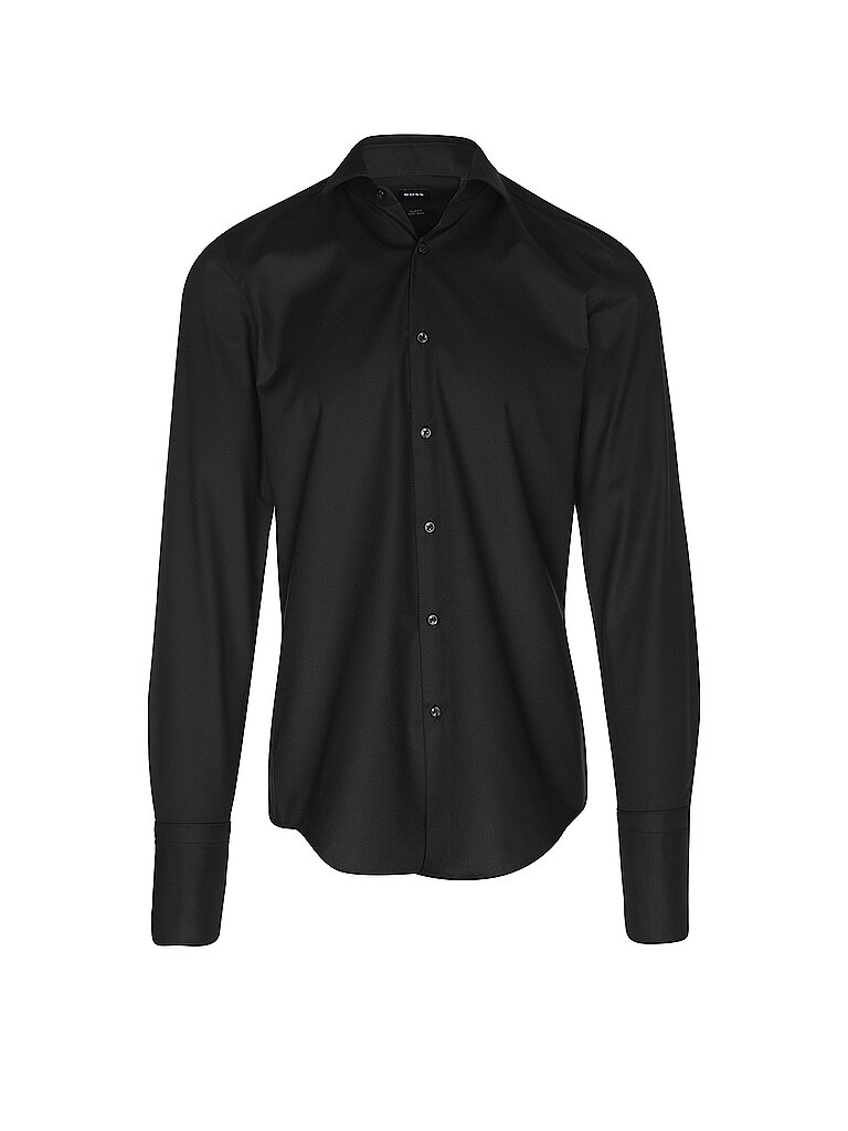 BOSS Hemd Slim Fit HANK schwarz | 40 von Boss