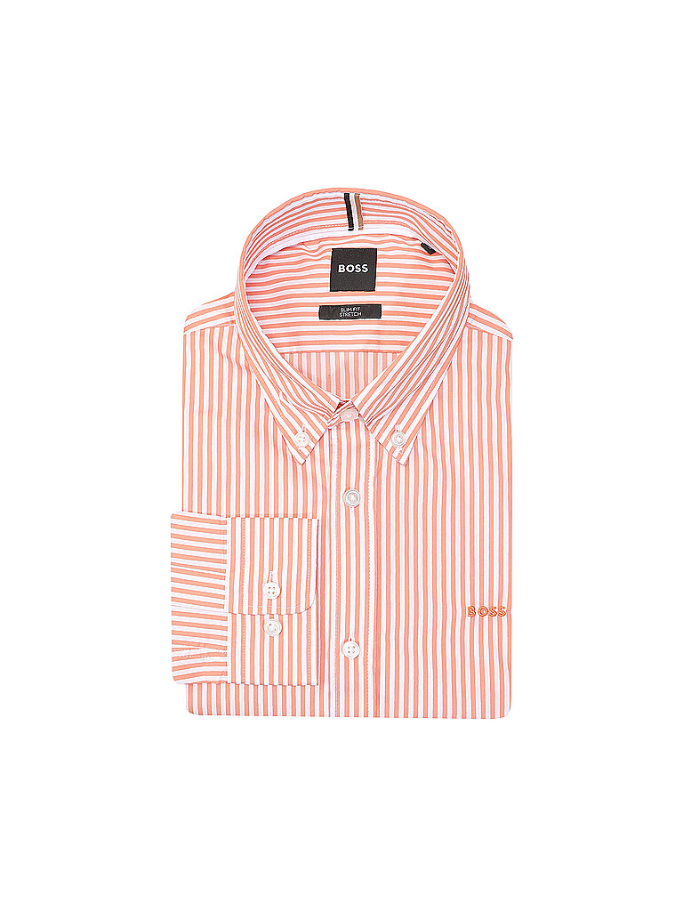 BOSS Hemd Slim Fit  orange | L von Boss