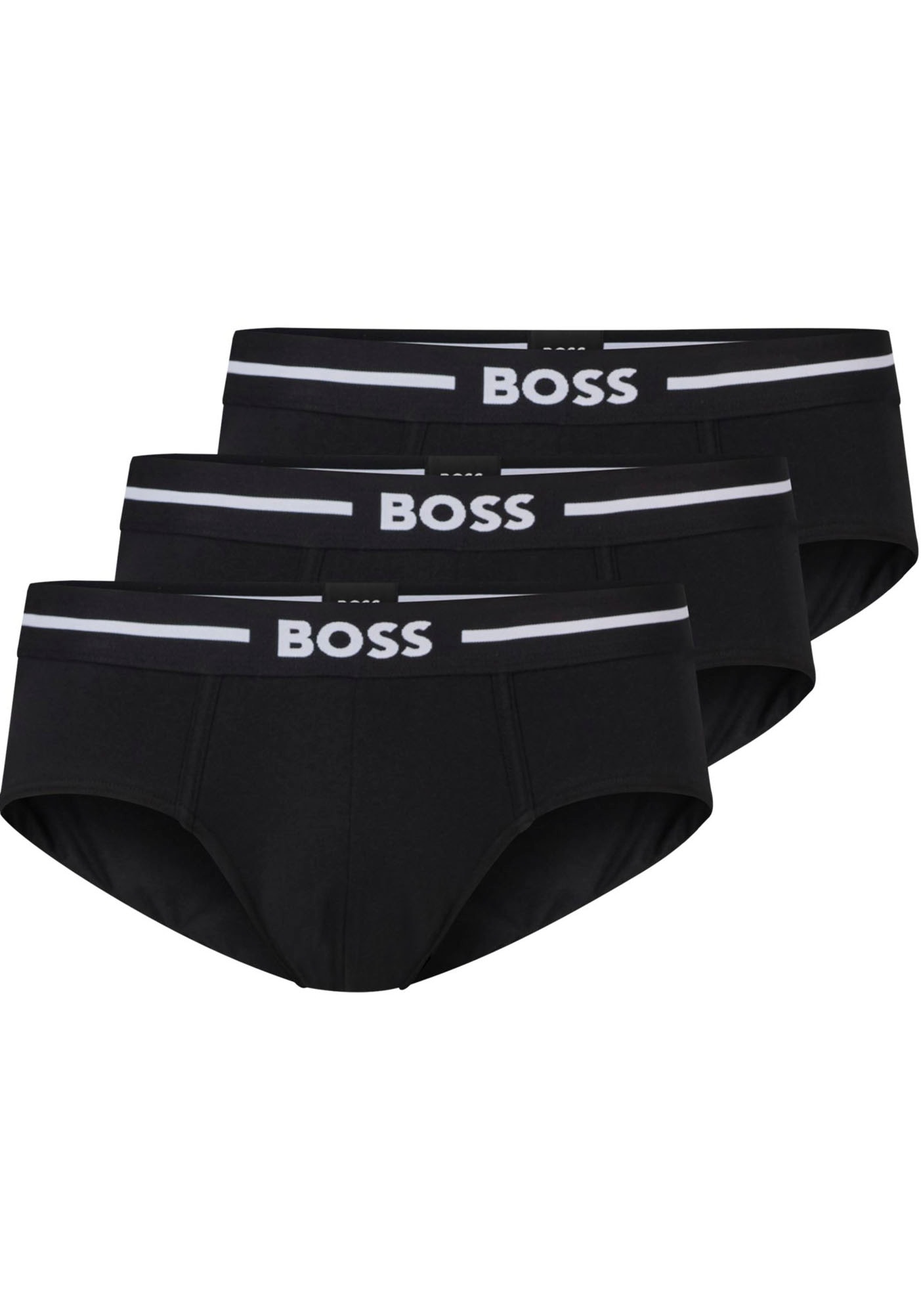 BOSS Hüftslip »HipBr 3P Bold«, (Packung, 3 St., 3er Pack), mit markantem BOSS Logo-Elastikbund von Boss