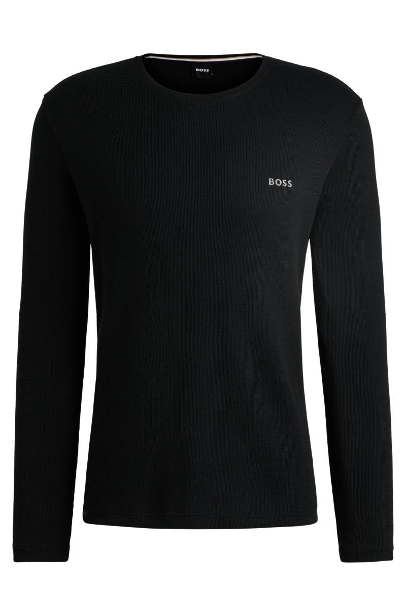 BOSS Langarmshirt »Waffle LS-Shirt«, mit BOSS Stickerei auf der Brust von Boss