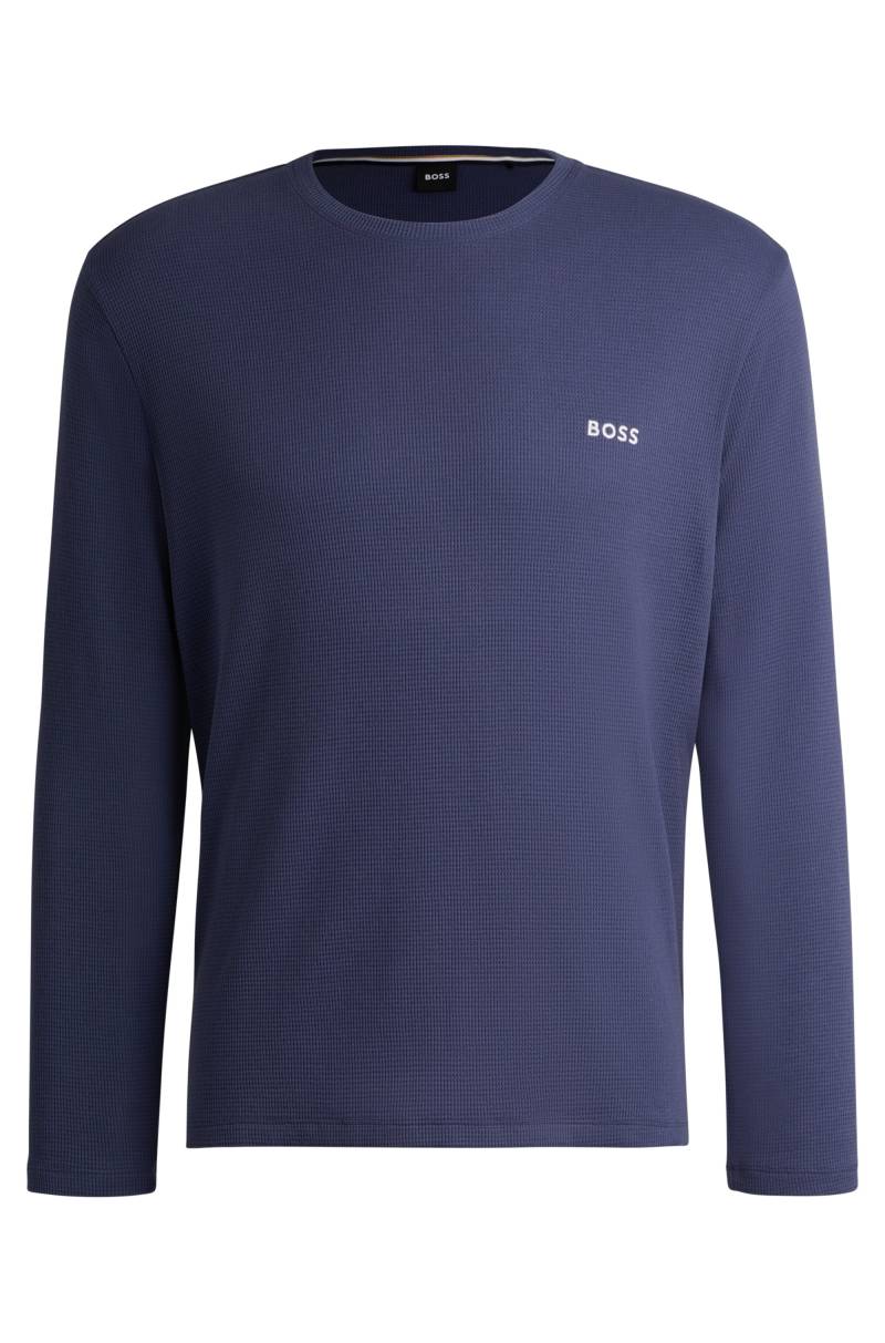 BOSS Langarmshirt »Waffle LS-Shirt«, mit BOSS Stickerei auf der Brust von Boss