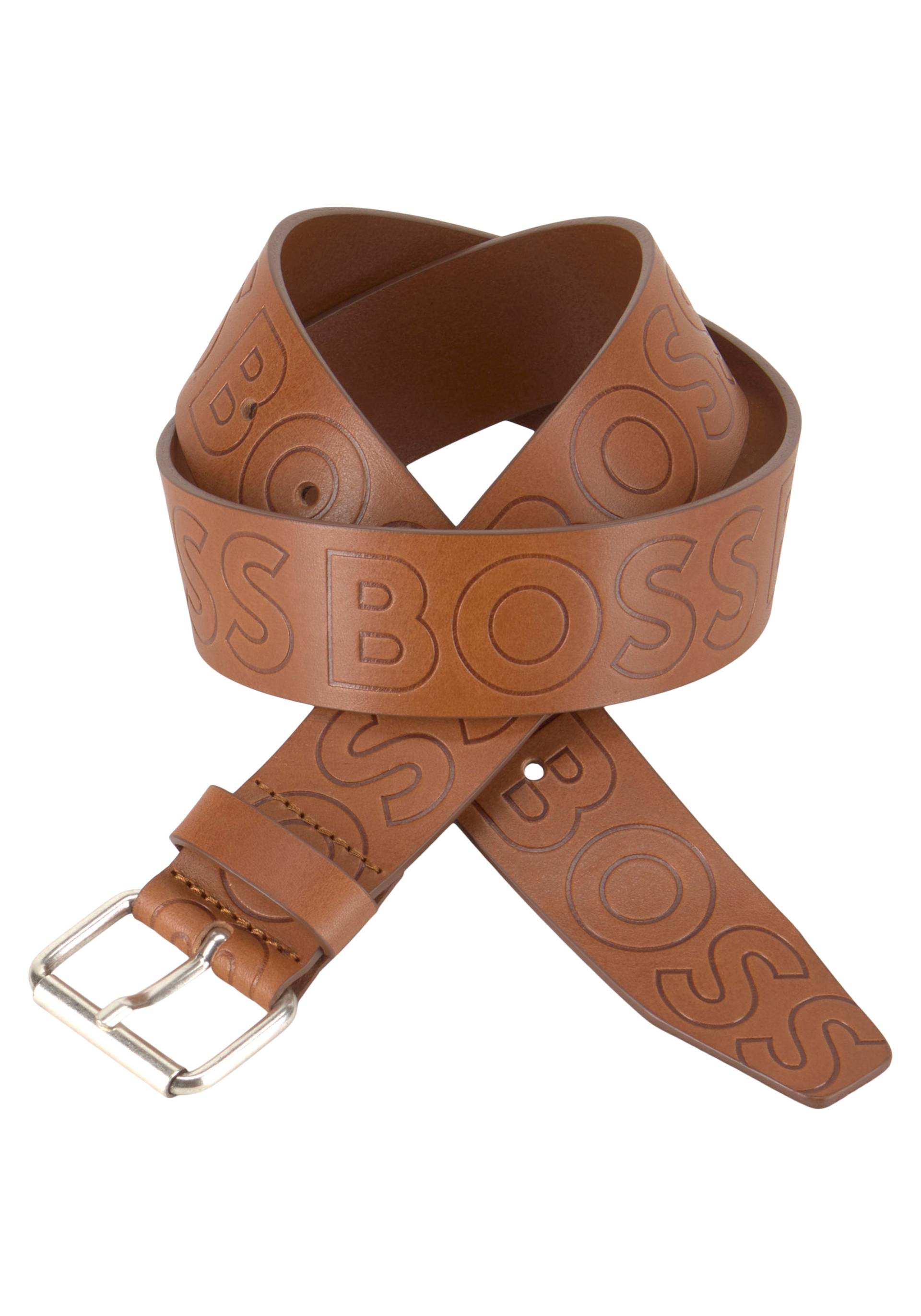 BOSS Ledergürtel, mit eingearbeiteten Logoschriftzügen BOSS Ledergürtel, mit eingearbeiteten Logoschriftzügen von Boss