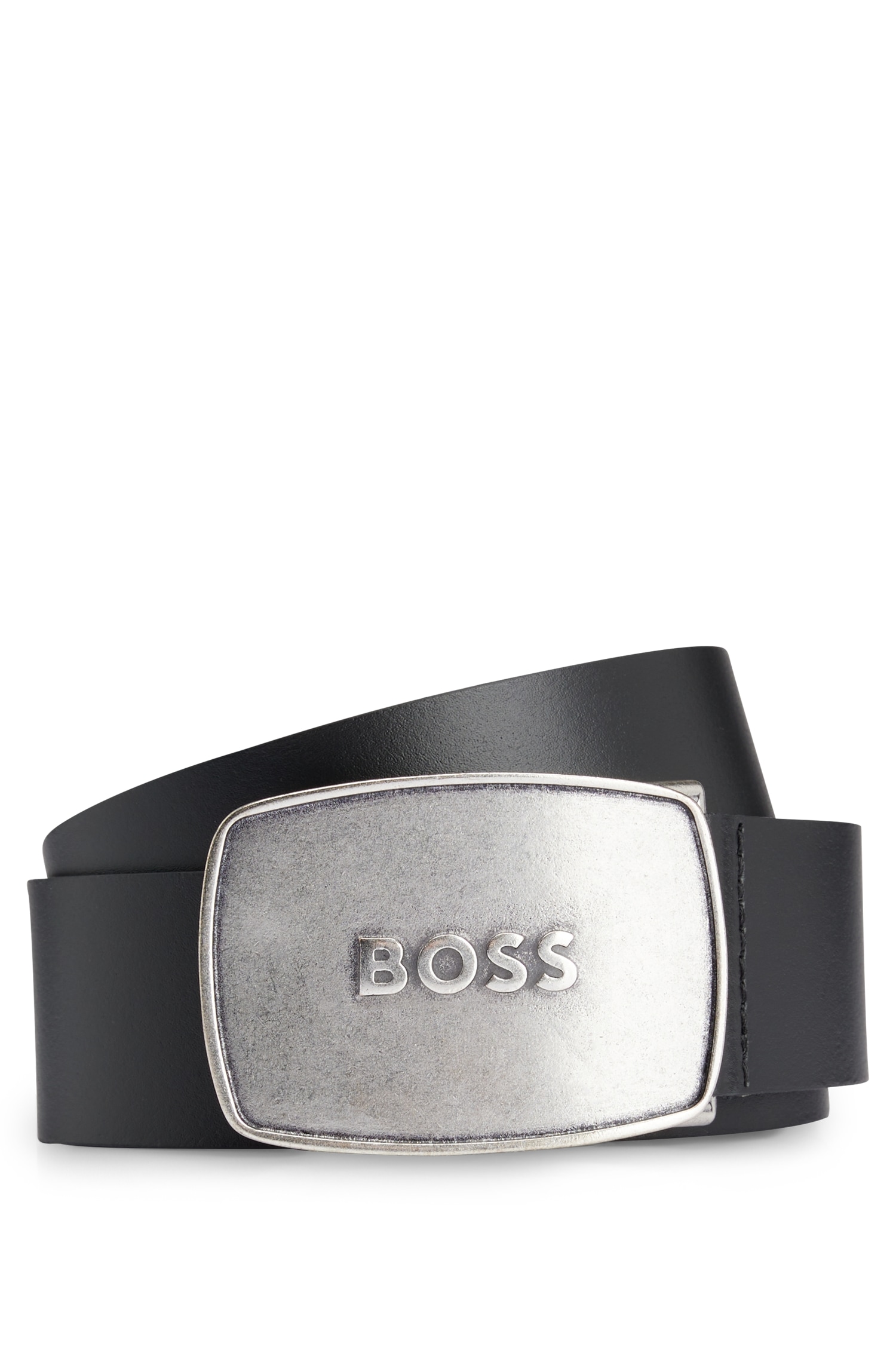 BOSS Ledergürtel »Boss_Icon-EP_Sz40«, mit auffälliger Logo-Schnalle aus Metall von Boss