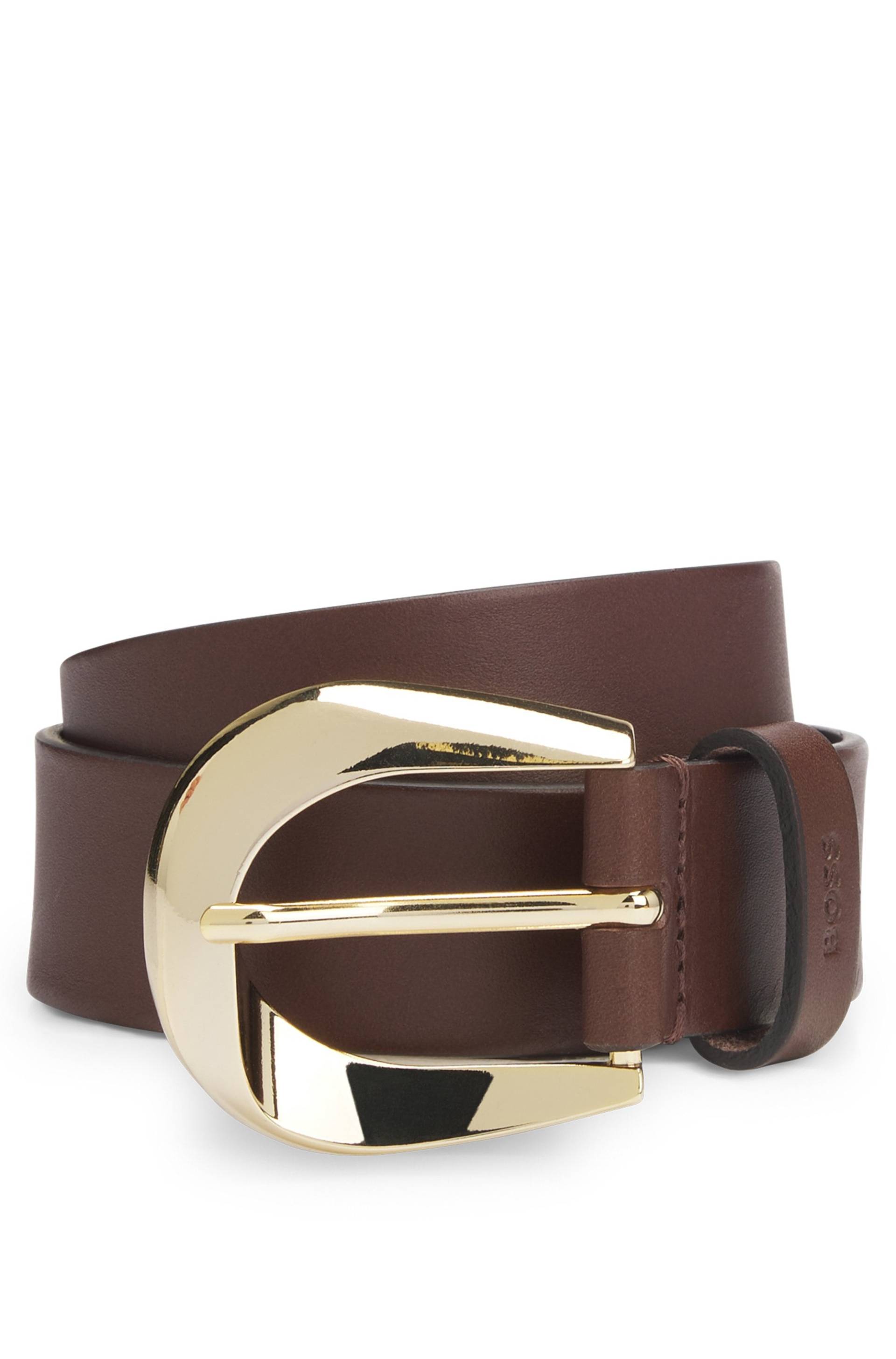 BOSS Ledergürtel »Cara-G_Sz30«, mit goldfarbenener Schliesse BOSS Ledergürtel »Cara-G_Sz30«, mit goldfarbenener Schliesse von Boss