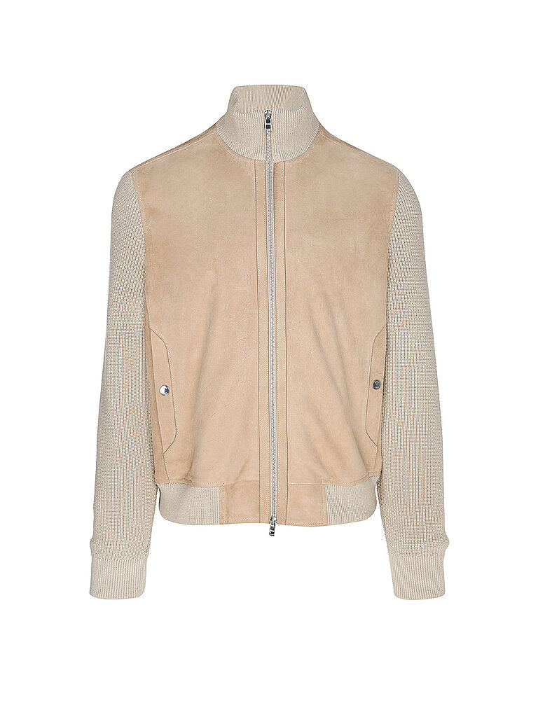 BOSS Lederjacke  beige | 48 von Boss