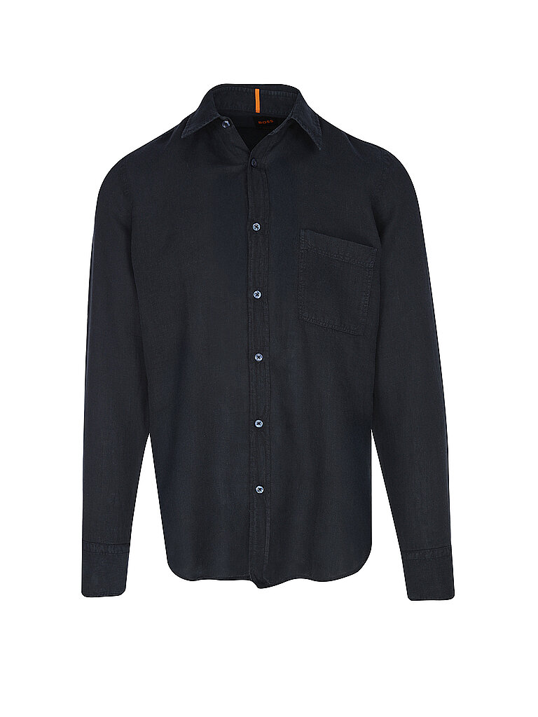 BOSS Leinenhemd Regular Fit RELEGANT blau | M von Boss