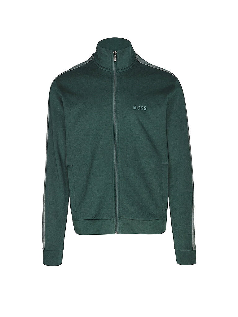 BOSS Loungewear Sweatjacke dunkelgrün | XXL von Boss