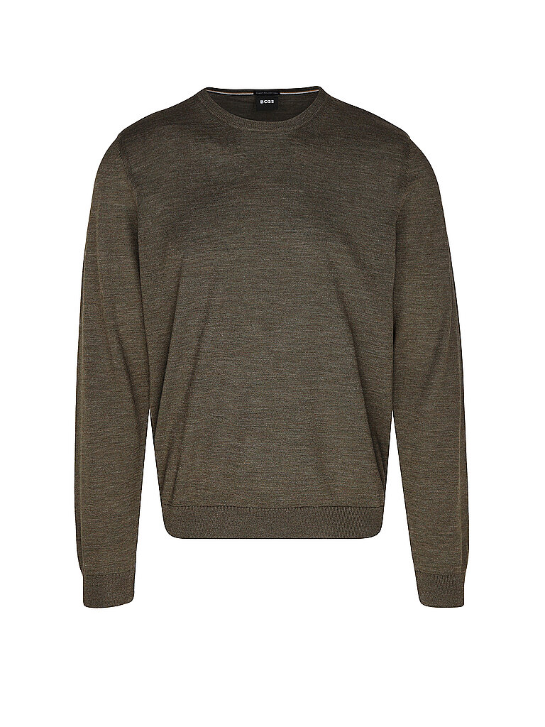 BOSS Pullover Slim Fit LENO-P olive | M von Boss