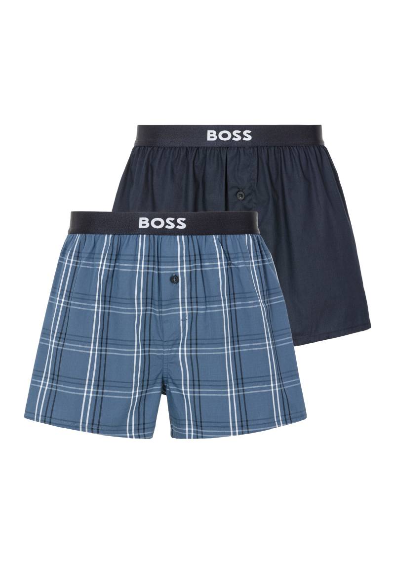 BOSS Pyjamashorts »2P Boxer Shorts EW«, (Packung, 2 tlg., 2er), mit Logobund von Boss