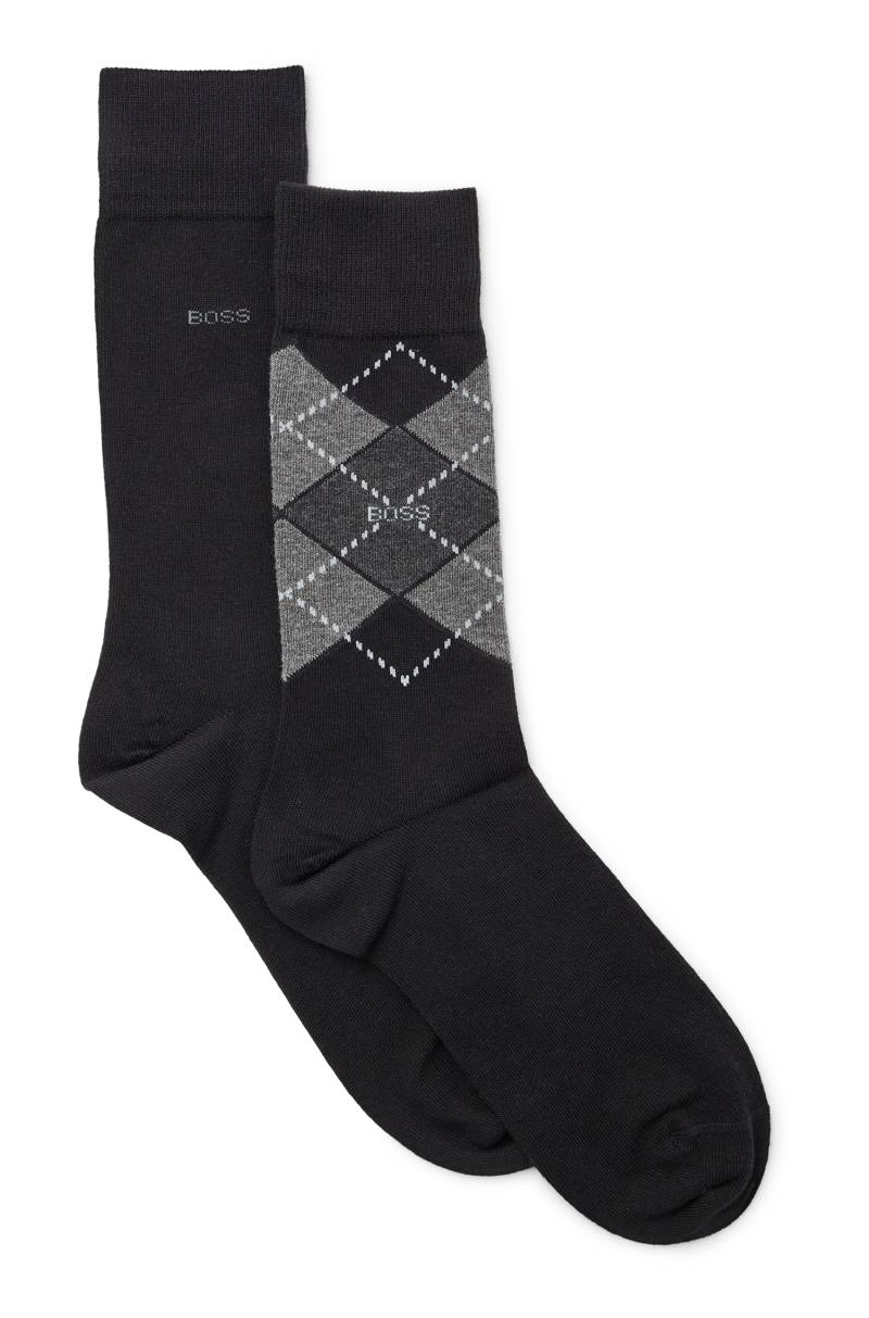 BOSS Socken »2P RS Argyle CC«, (Packung, 2 Paar, 2er Pack), mit BOSS Schriftzug von Boss