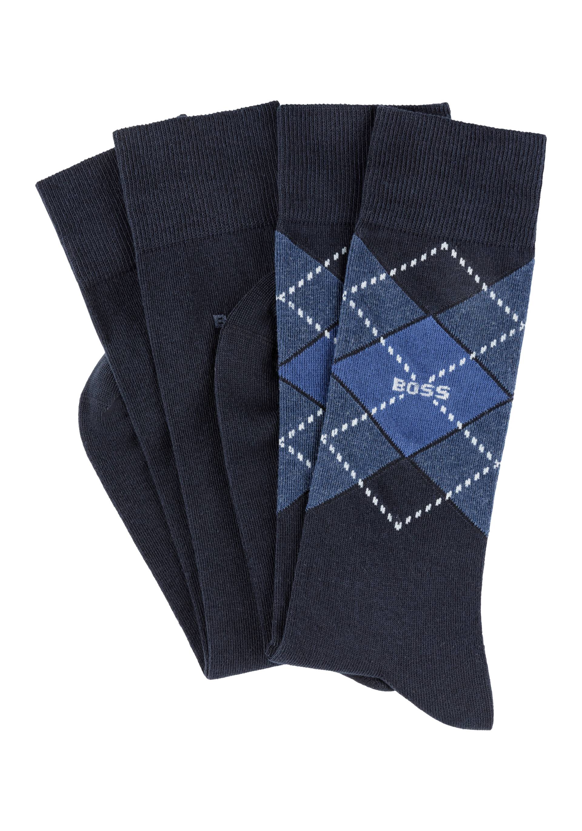 BOSS Socken »2P RS Argyle CC«, (Packung, 2 Paar, 2er Pack), mit BOSS Schriftzug von Boss