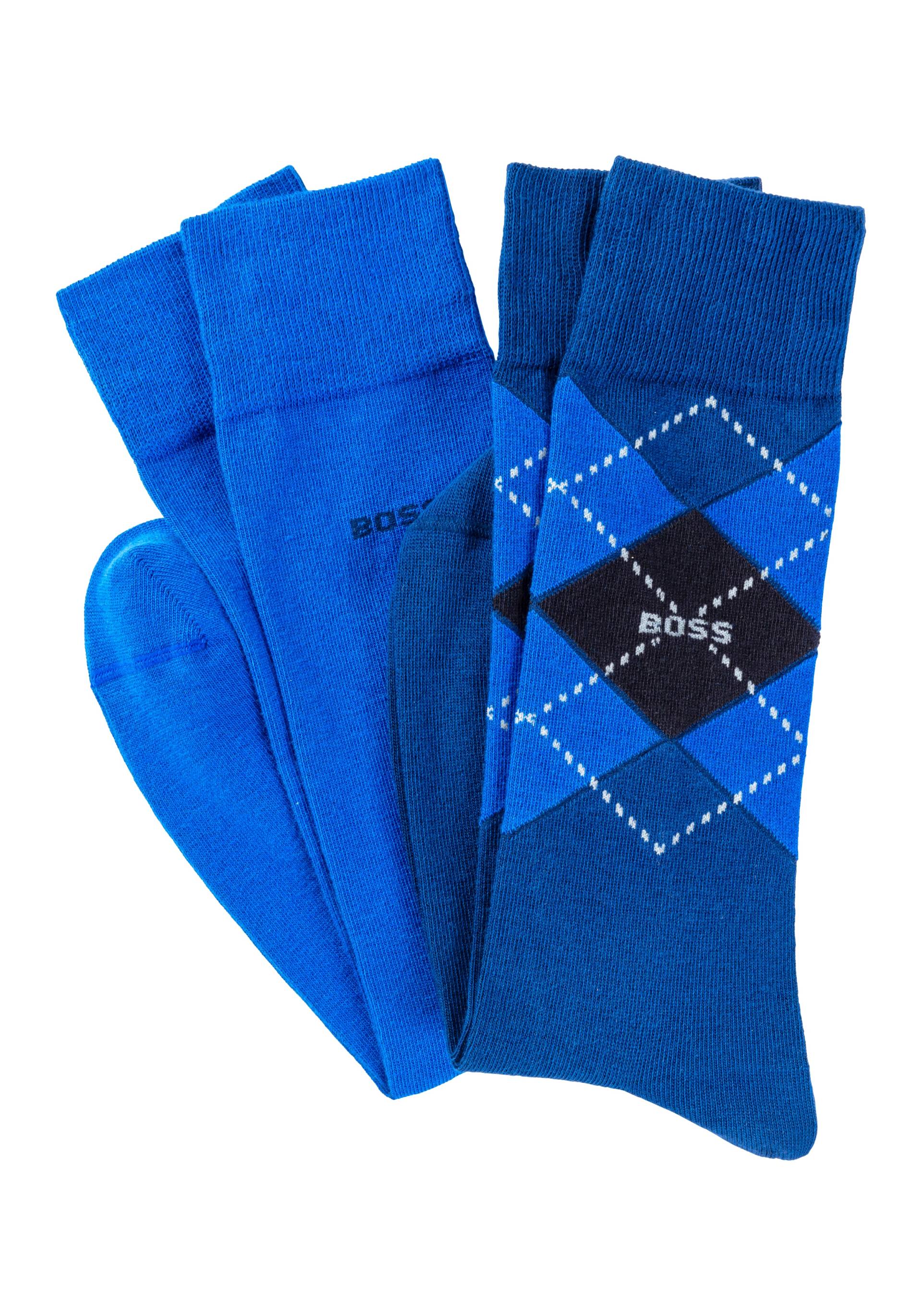 BOSS Socken »2P RS Argyle CC«, (Packung, 2 Paar, 2er Pack), mit BOSS Schriftzug von Boss