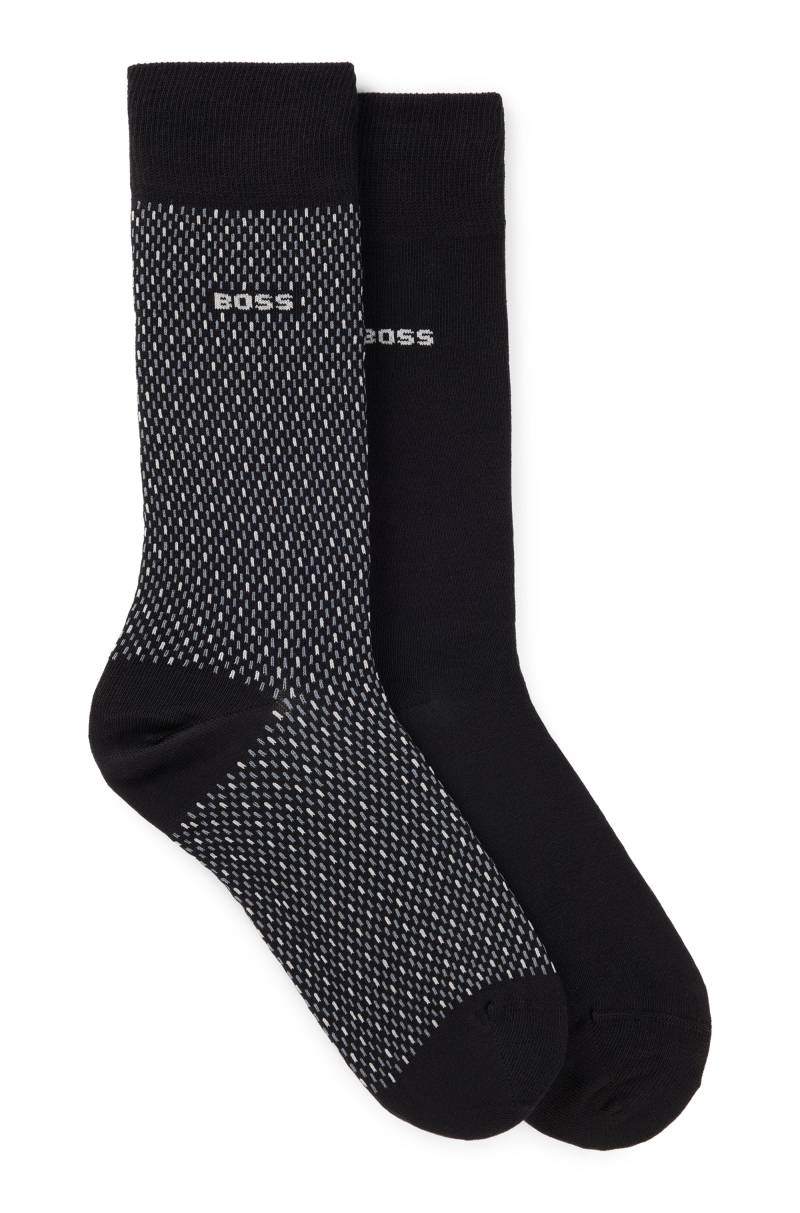 BOSS Socken »2P RS Minipattern CC«, (Packung, 2er Pack), mit BOSS Schriftzug von Boss