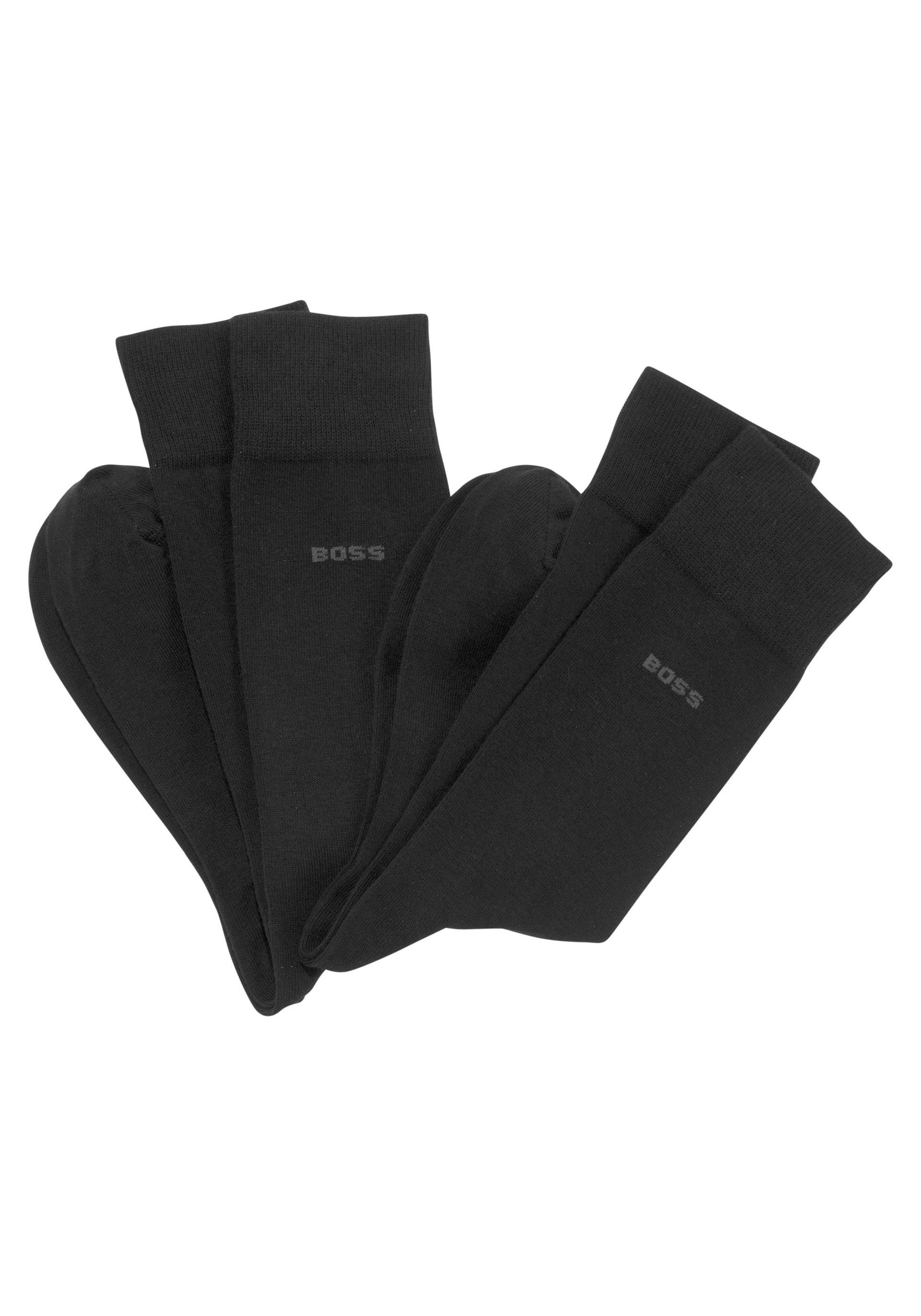 BOSS Socken »2P RS Uni«, (2 Paar), mit gerippten Bündchen von Boss