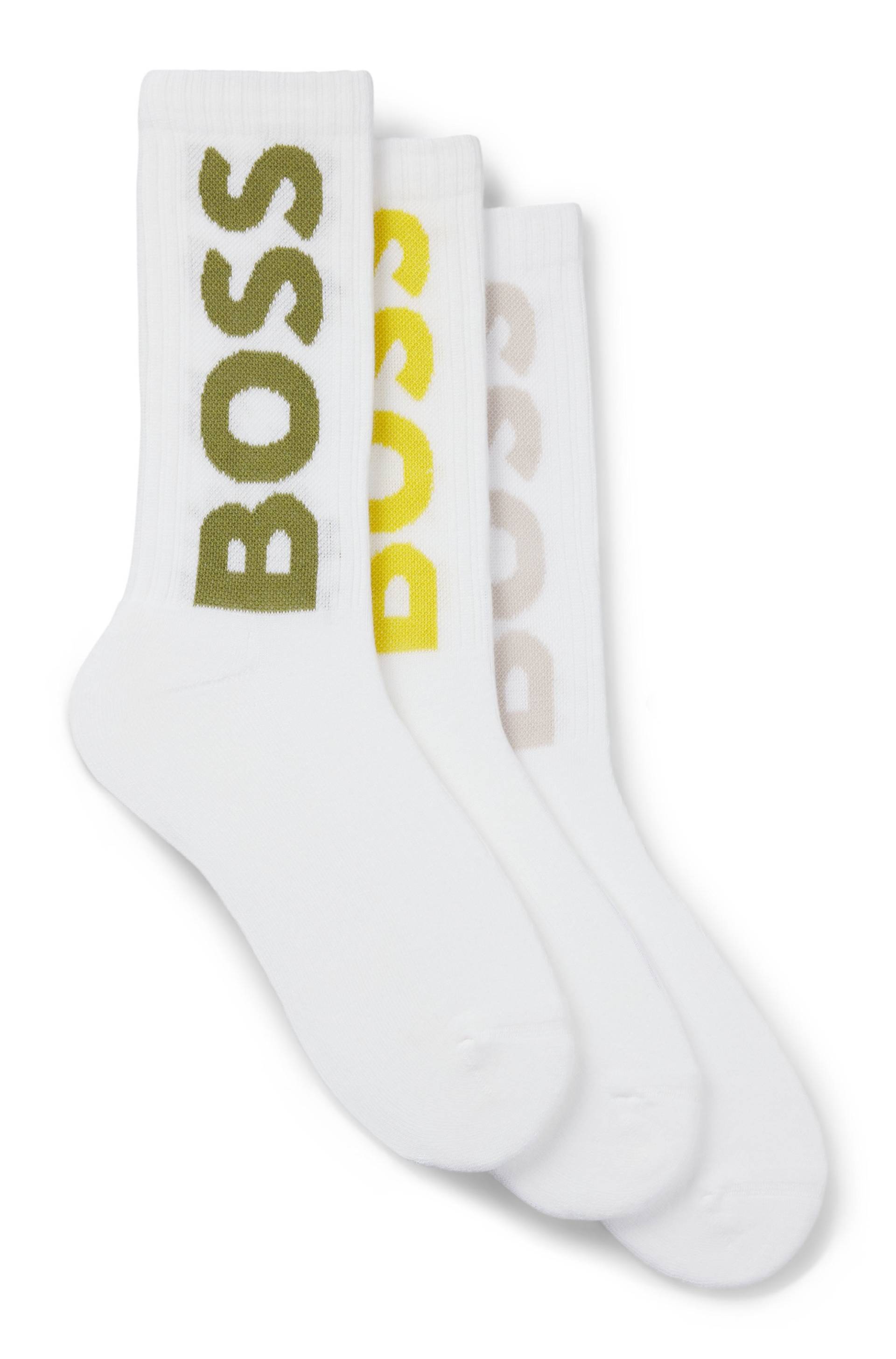 BOSS Socken »3P QS Rib Logo CC«, mit Logo von Boss