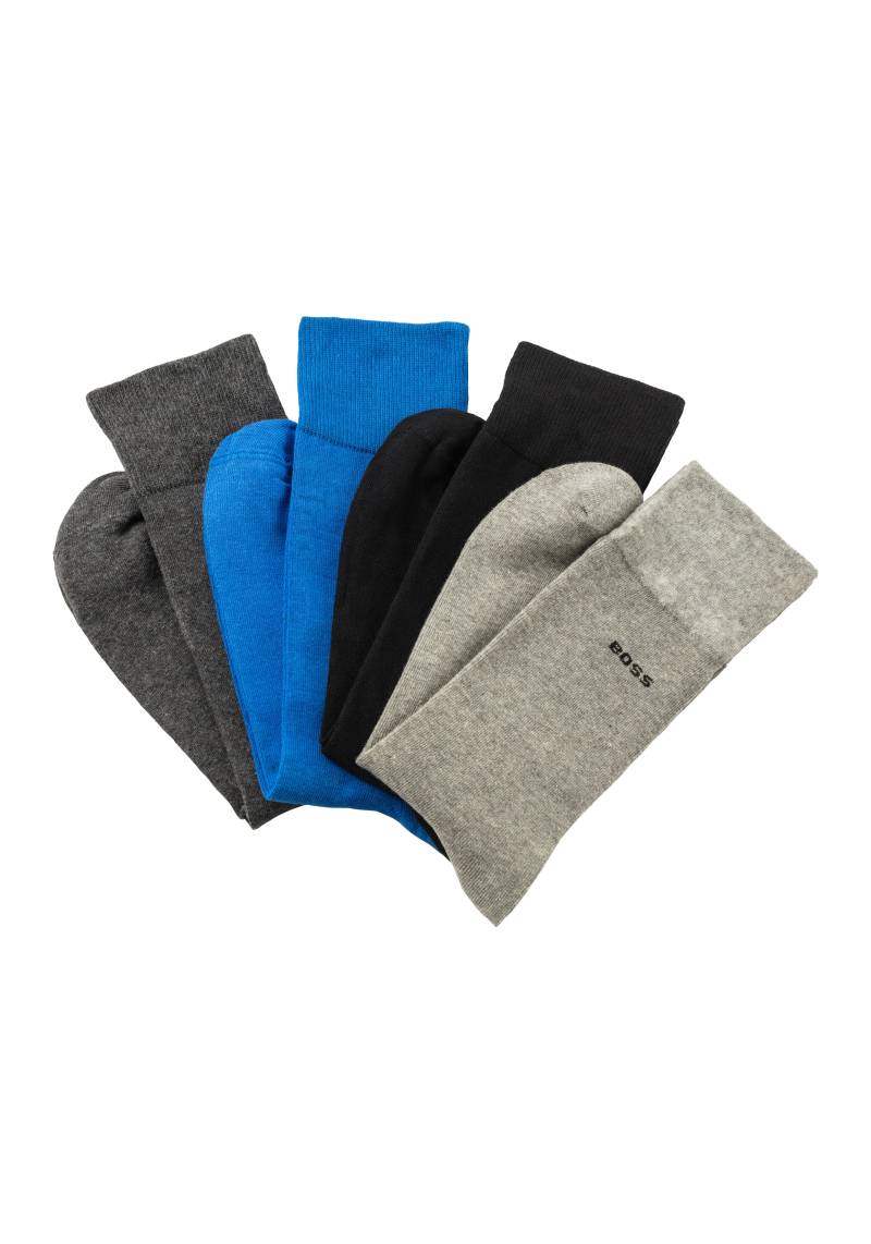 BOSS Socken »3P RS GiftSet Uni CC«, (Packung, 4 Paar, 4er Pack), mit BOSS Stickerei am Bund von Boss