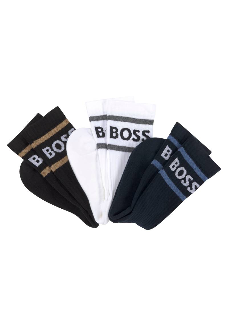 BOSS Socken »3P Rib Stripe CC«, (Set, 3 Paar), mit sportlichen Streifen von Boss