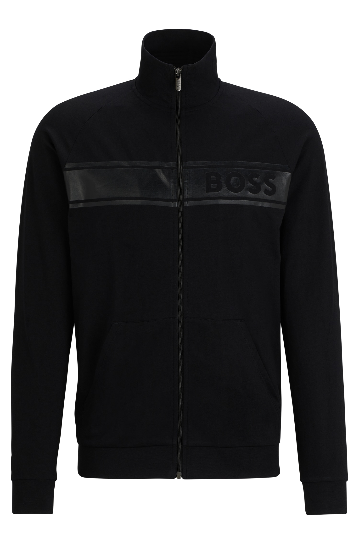 BOSS Sweatjacke »Authentic Jacket Z«, mit hohem Stehkragen von Boss