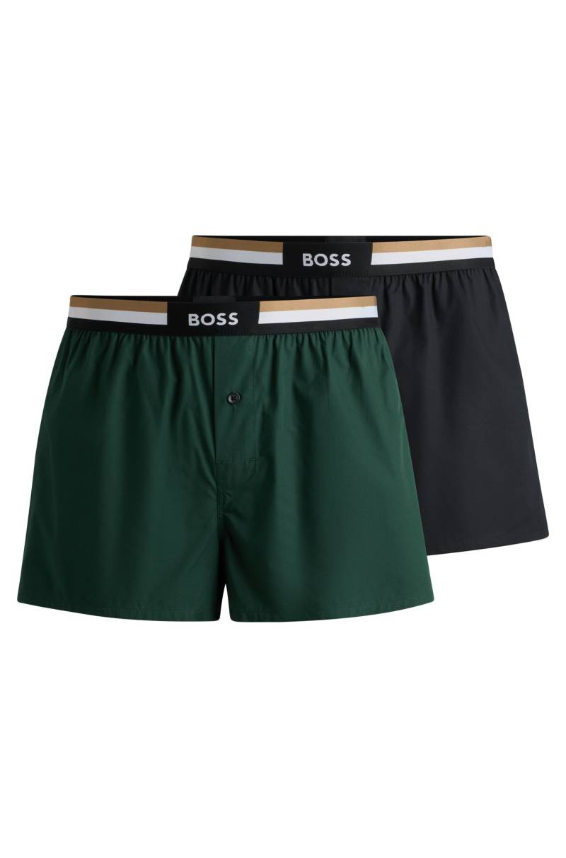 BOSS Webboxer, (Packung, 2er-Pack), mit Markenlogo im Bund von Boss