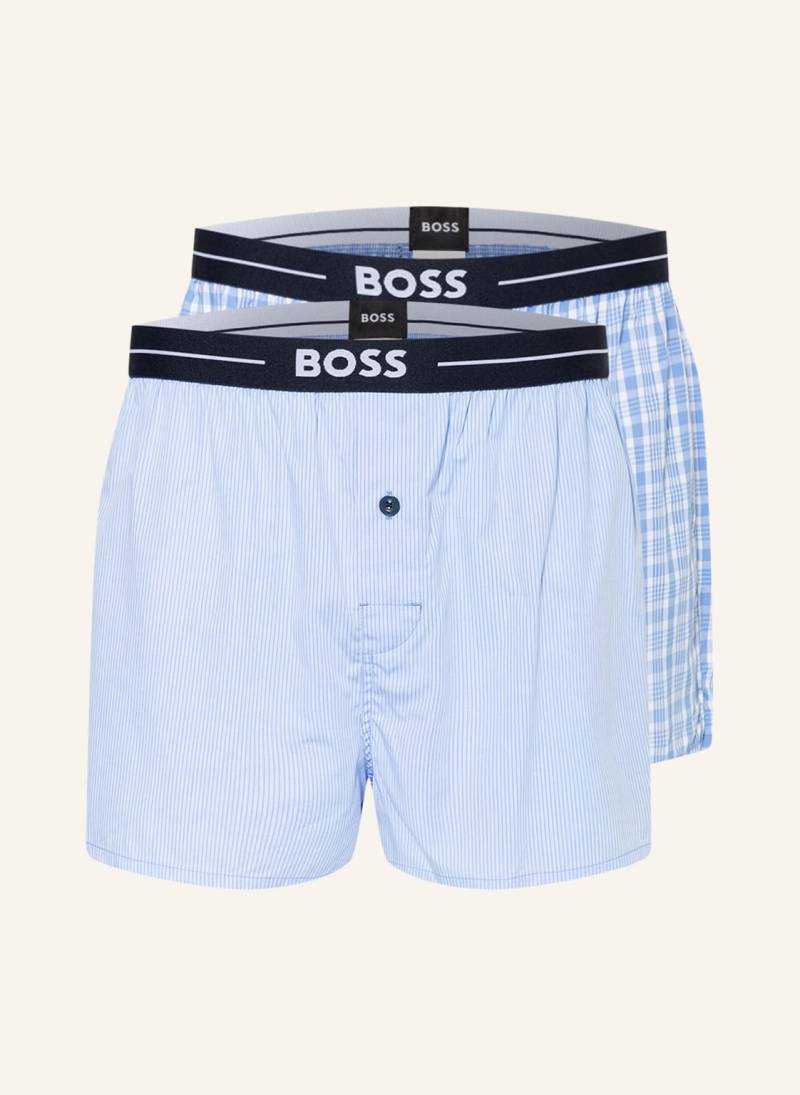 Boss 2er-Pack Web-Boxershorts blau von Boss