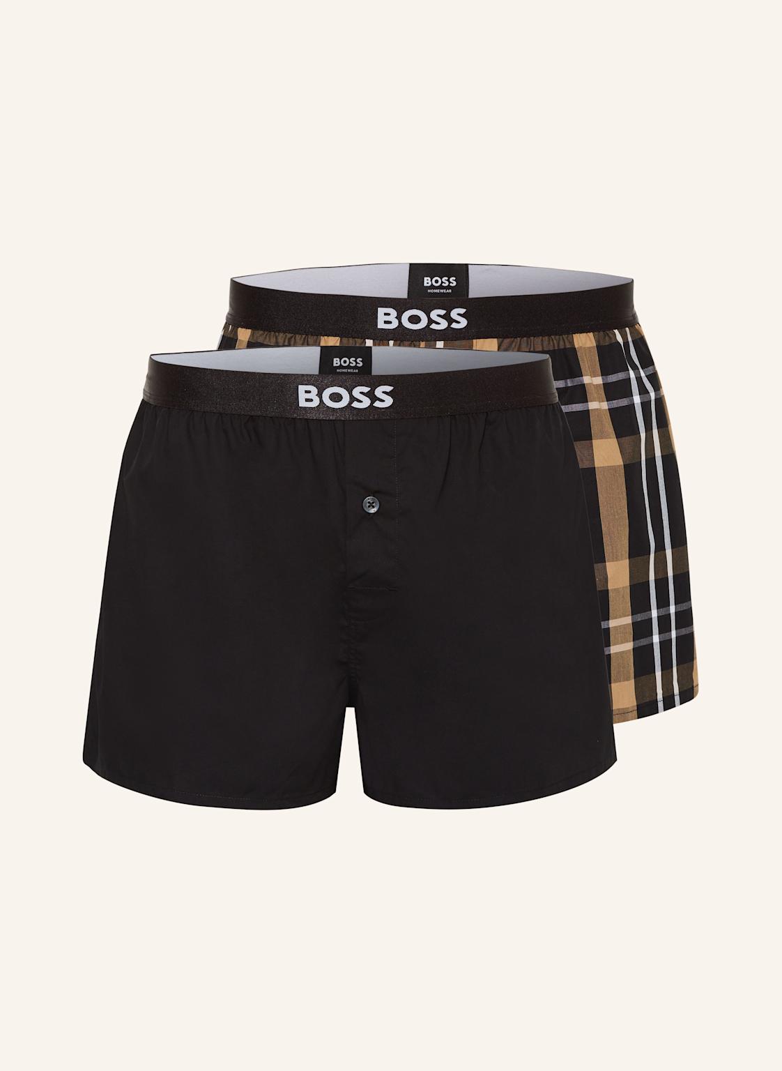 Boss 2er-Pack Web-Boxershorts schwarz von Boss