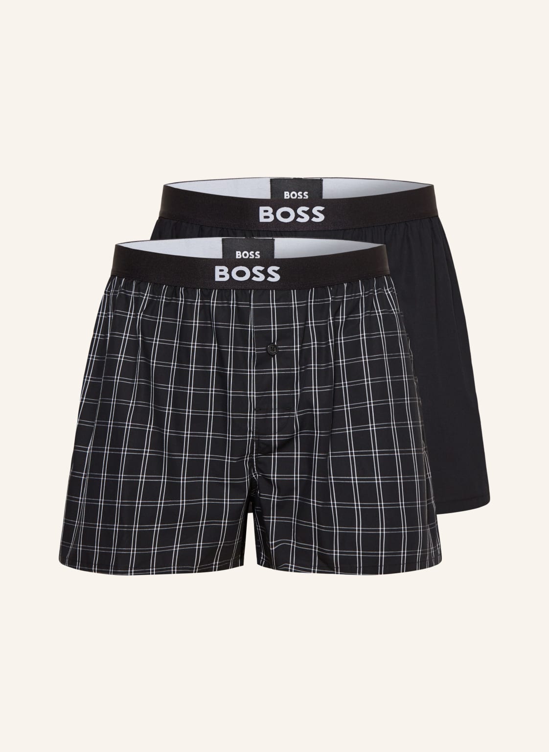 Boss 2er-Pack Web-Boxershorts schwarz von Boss