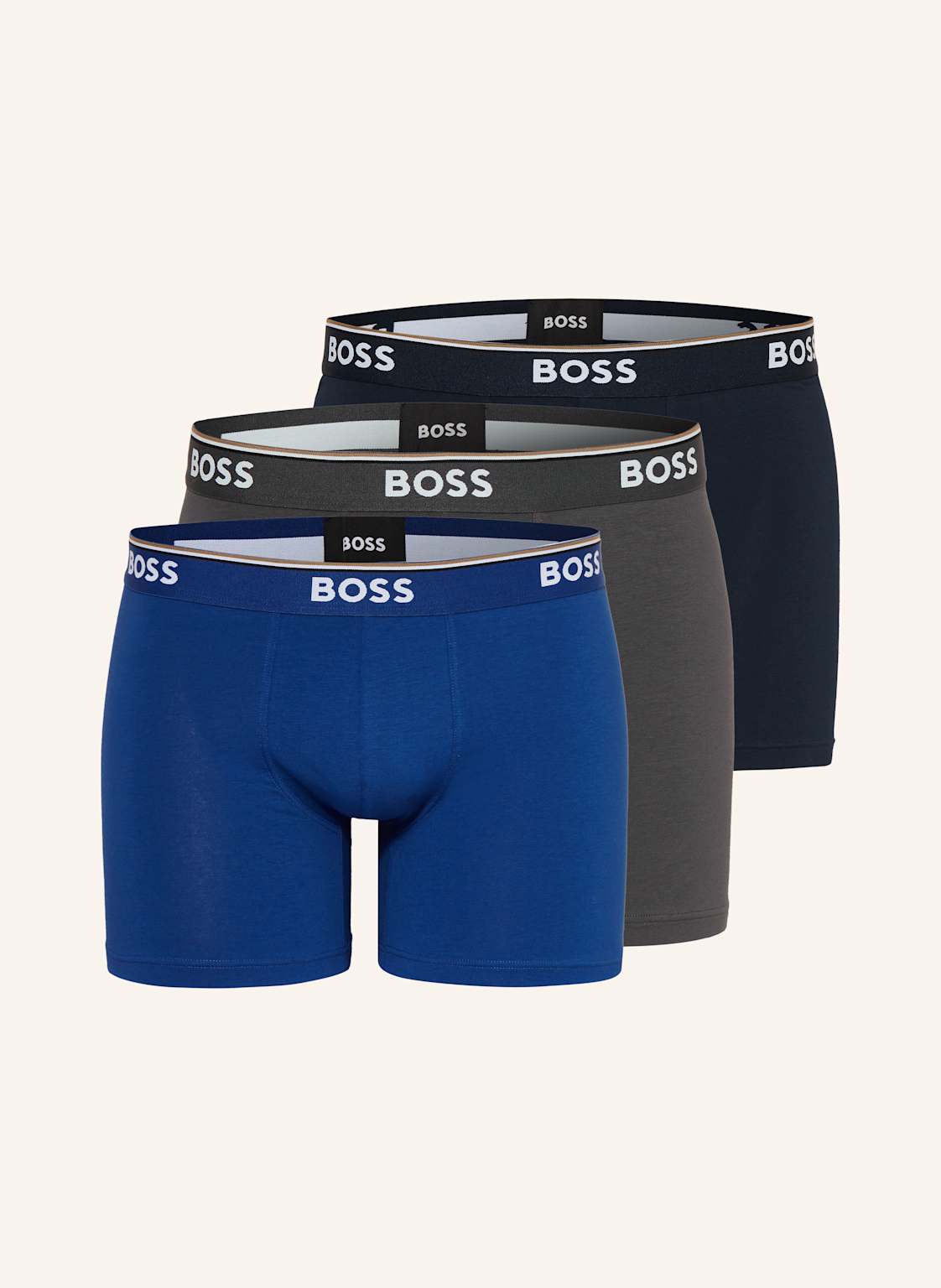 Boss 3er-Pack Boxershorts Power blau von Boss