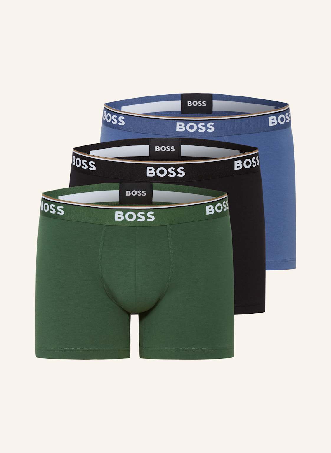 Boss 3er-Pack Boxershorts Power blau von Boss